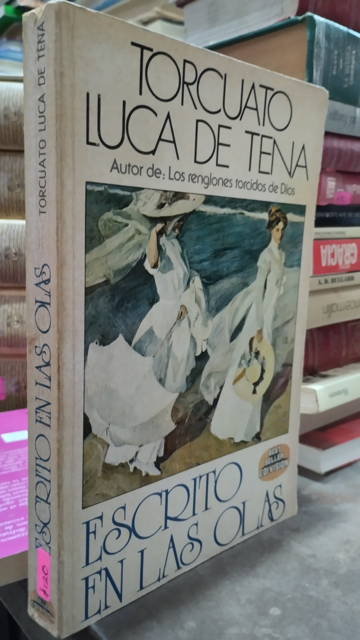 ESCRITO EN LAS OLAS POR TORCUATO LUCA DE TENA LIBRO USADO NOVELAS ALDAMA