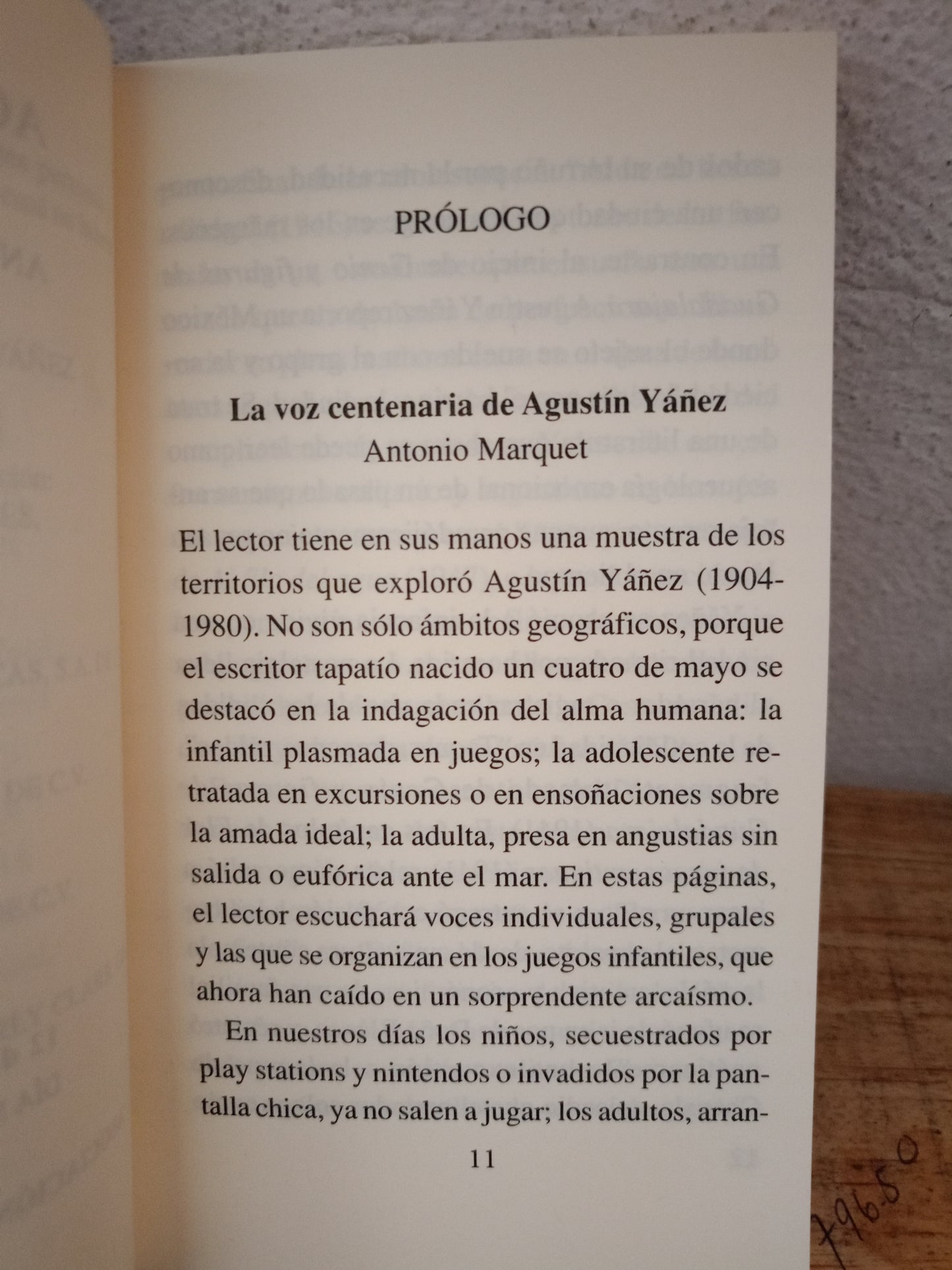 ANTOLOGÍA NARRATIVA POR AGUSTÍN YÁÑEZ USADO NOVELA LITERARIO 305