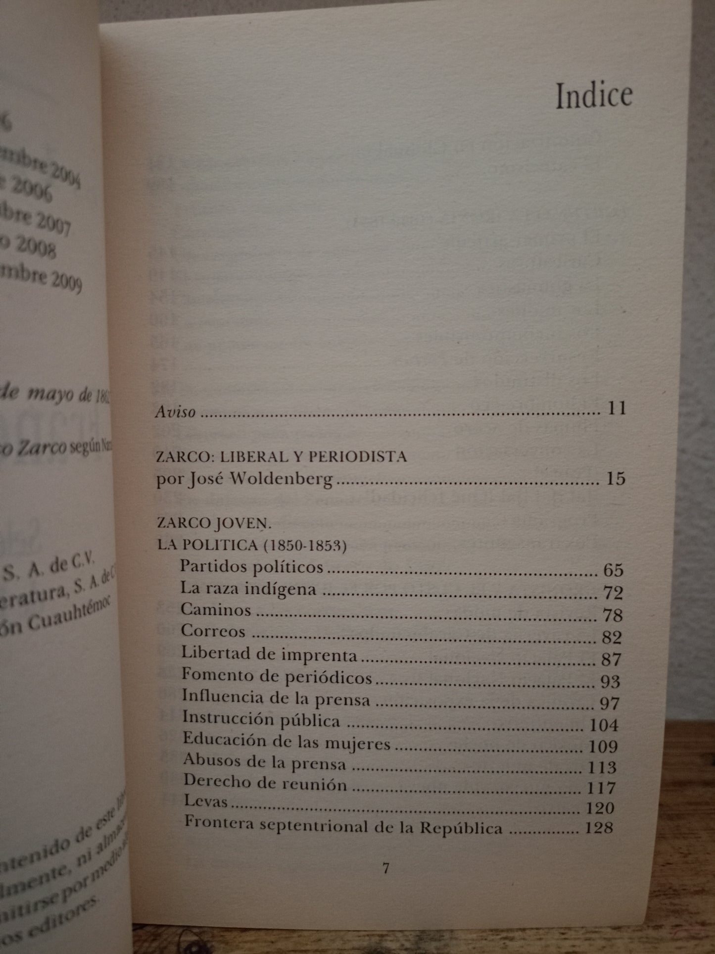 LOS IMPRESCINDIBLES DE FRANCISCO ZARCO USADO NOVELA LITERARIO 305