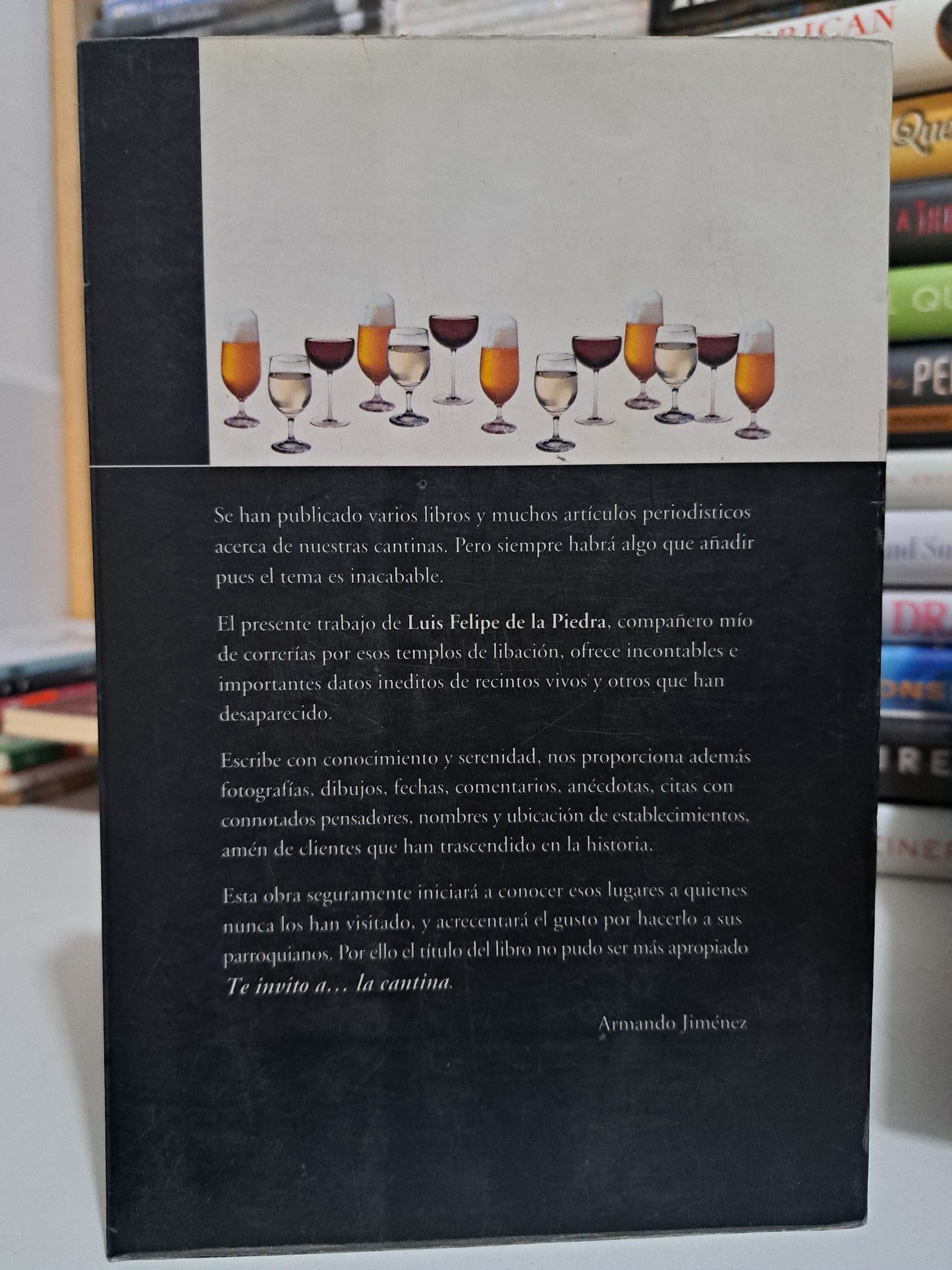 TE INVITO A... LA CANTINA LUIS FELIPE DE LA PIEDRA Y MATUTE USADO NOVELA JUÁREZ