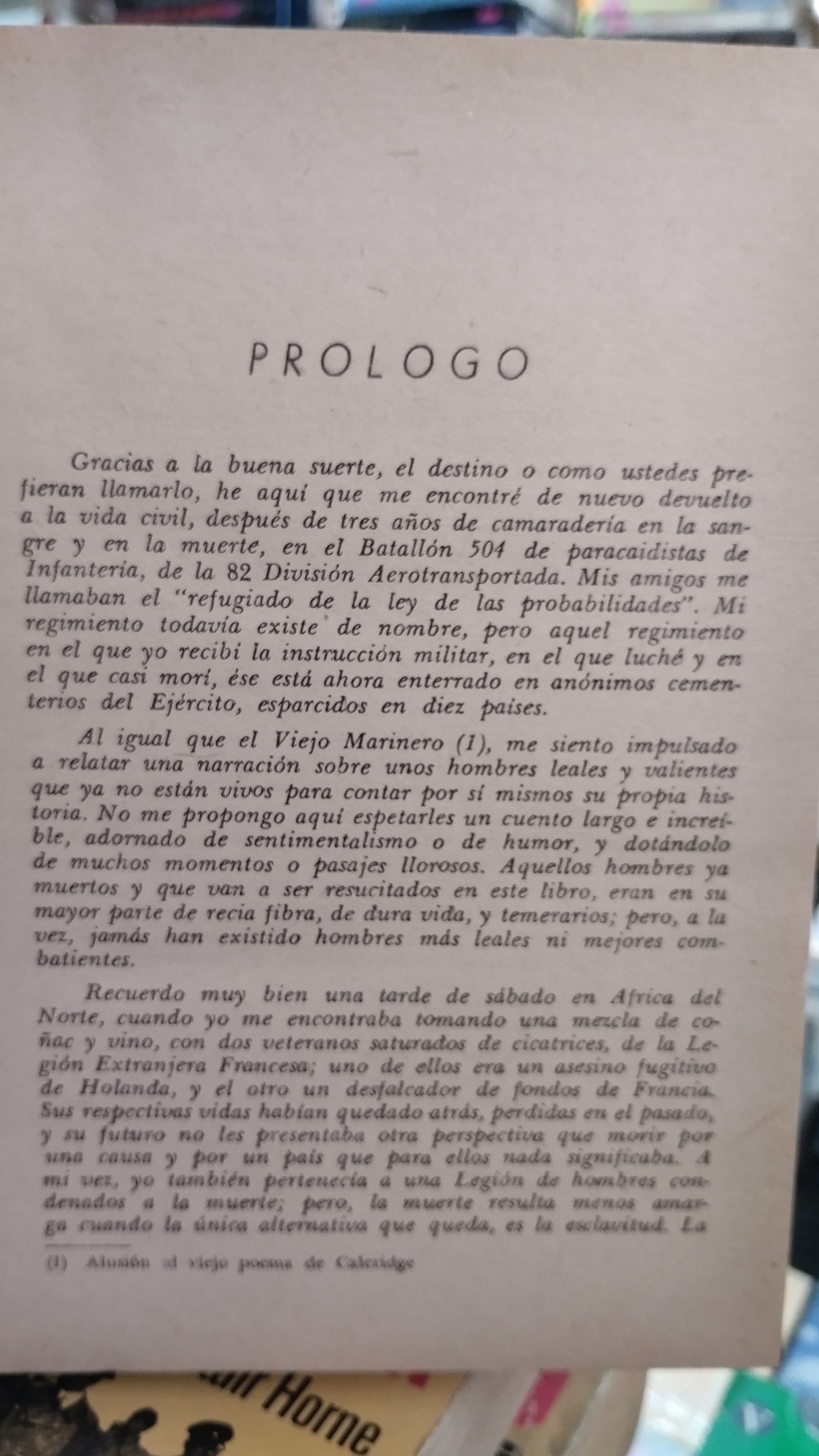 LEGION DE PARACAIDISTAS POR ROSS S. CARTER LIBRO USADO HISTORIA ALDAMA EDITORIAL CONSTANCIA EN BUEN ESTADO