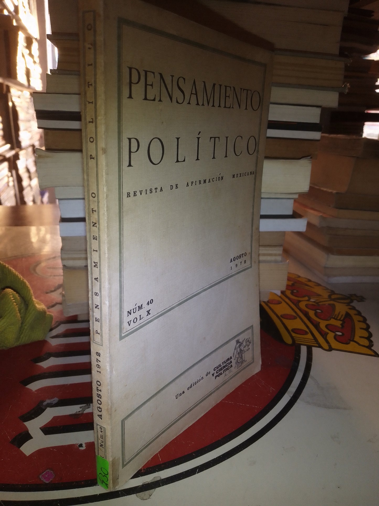PENSAMIENTO POLITICO REVISTA DE AFIRMACIÓN MEXICANA USADO POLÍTICA LITERARIO 207