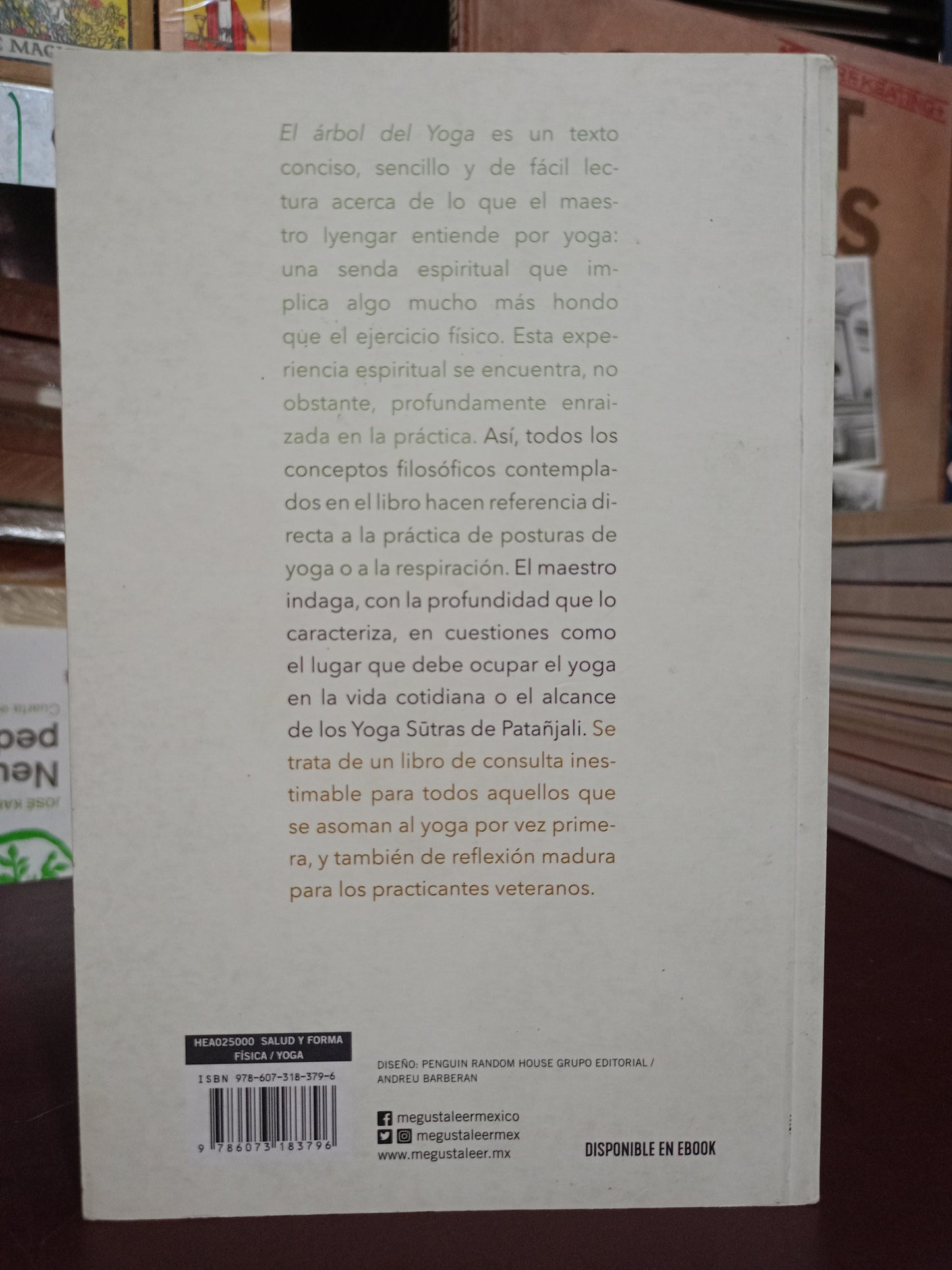 EL ÁRBOL DEL YOGA POR B.K.S. IYENGAR USADO SUPERACIÓN PERSONAL LITERARIO 305