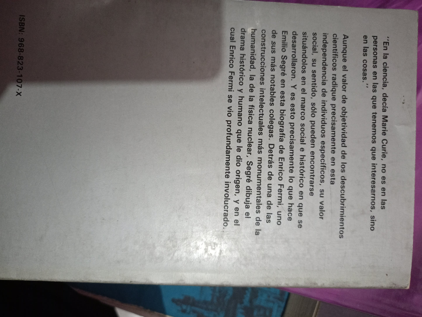 FERMI POR EMILIO SEGRE USADO CIENCIA LITERARIO 305
