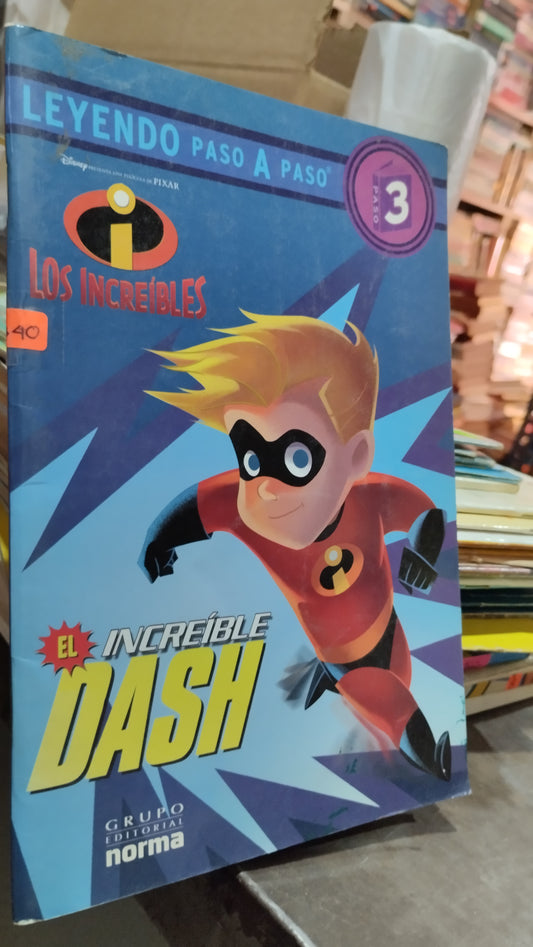 LEYENDO PASO A PASO 3 EL INCREIBLE DASH POR EDITORIAL NORMA LIBRO USADO INFANTIL ALDAMA