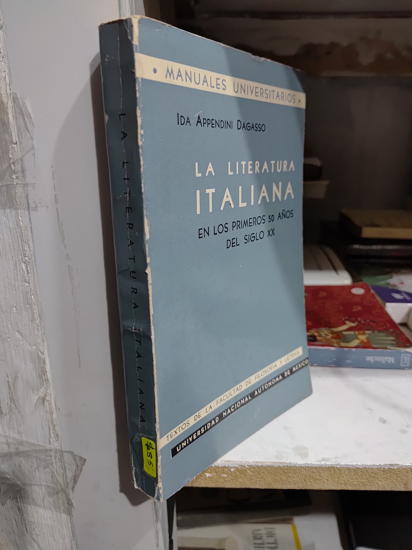 LA LITERATURA ITALIANA POR IDA APPENDINI DAGASSO USADO NOVELAS JUAREZ