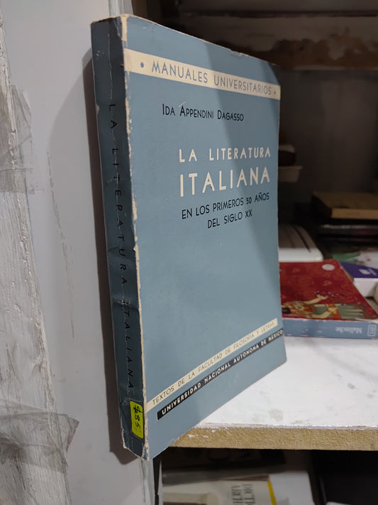 LA LITERATURA ITALIANA POR IDA APPENDINI DAGASSO USADO NOVELAS JUAREZ