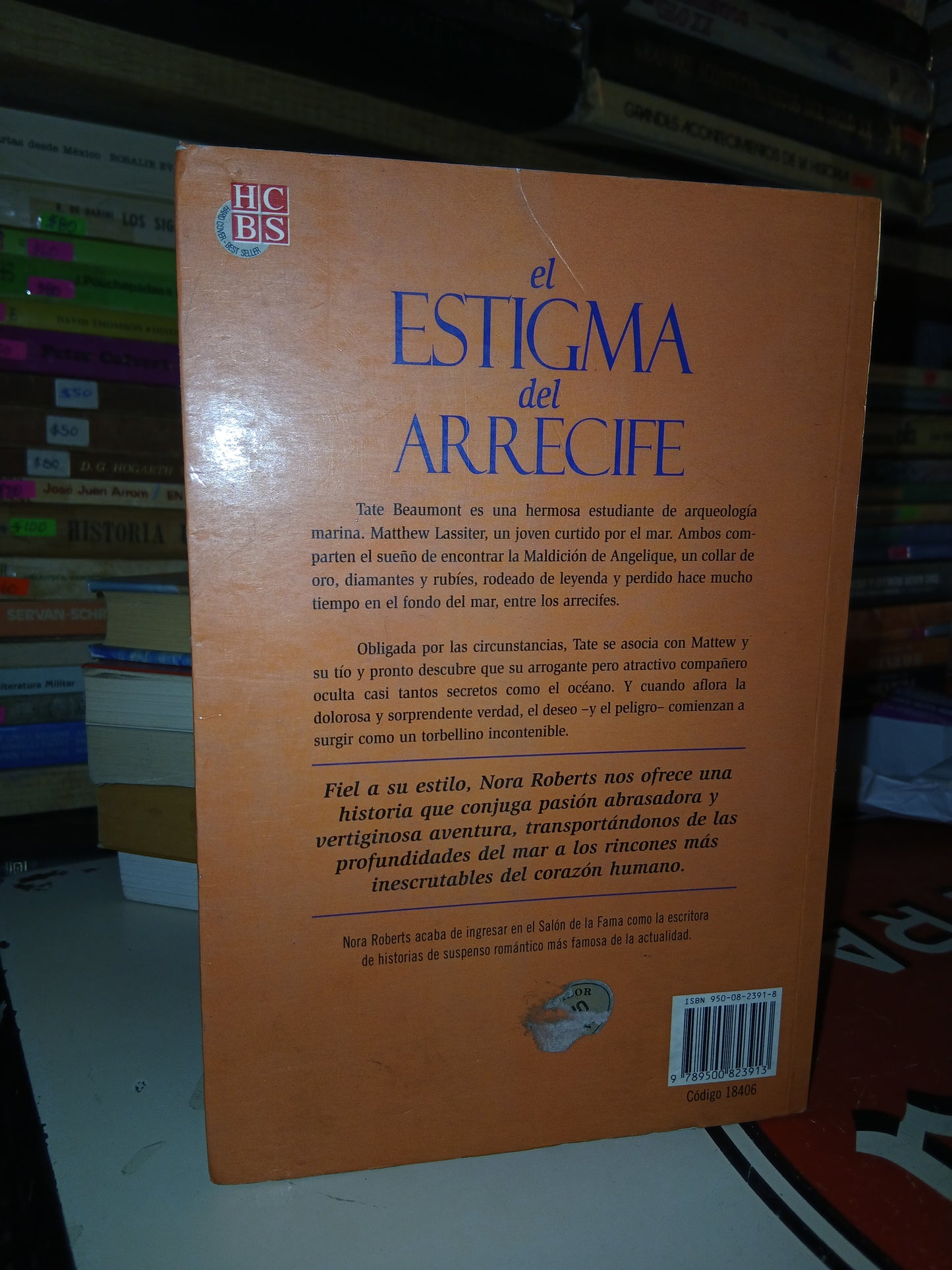 EL ESTIGMA DEL ARRECIFE POR NORA ROBERTS USADO NOVELA LITERARIO 207