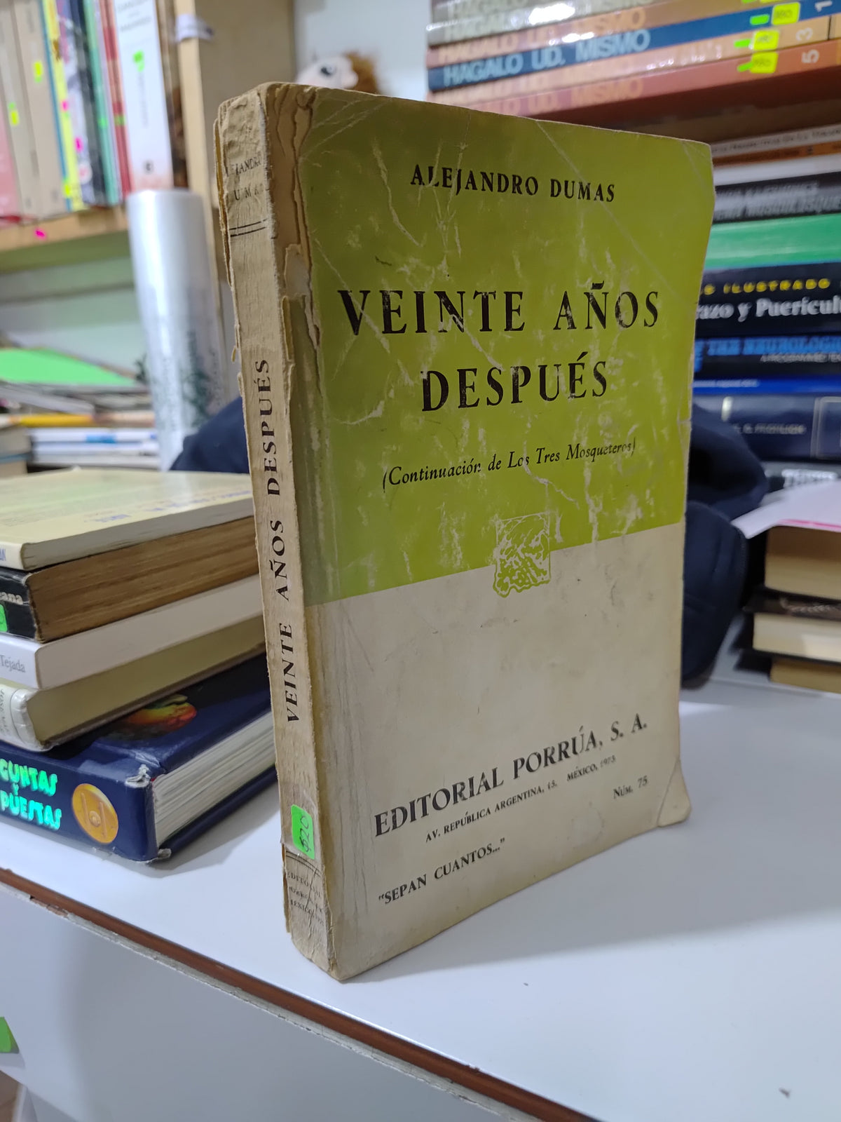 VEINTE AÑOS DESPUES POR ALEJANDRO DUMAS USADO NOVELAS JUAREZ 507