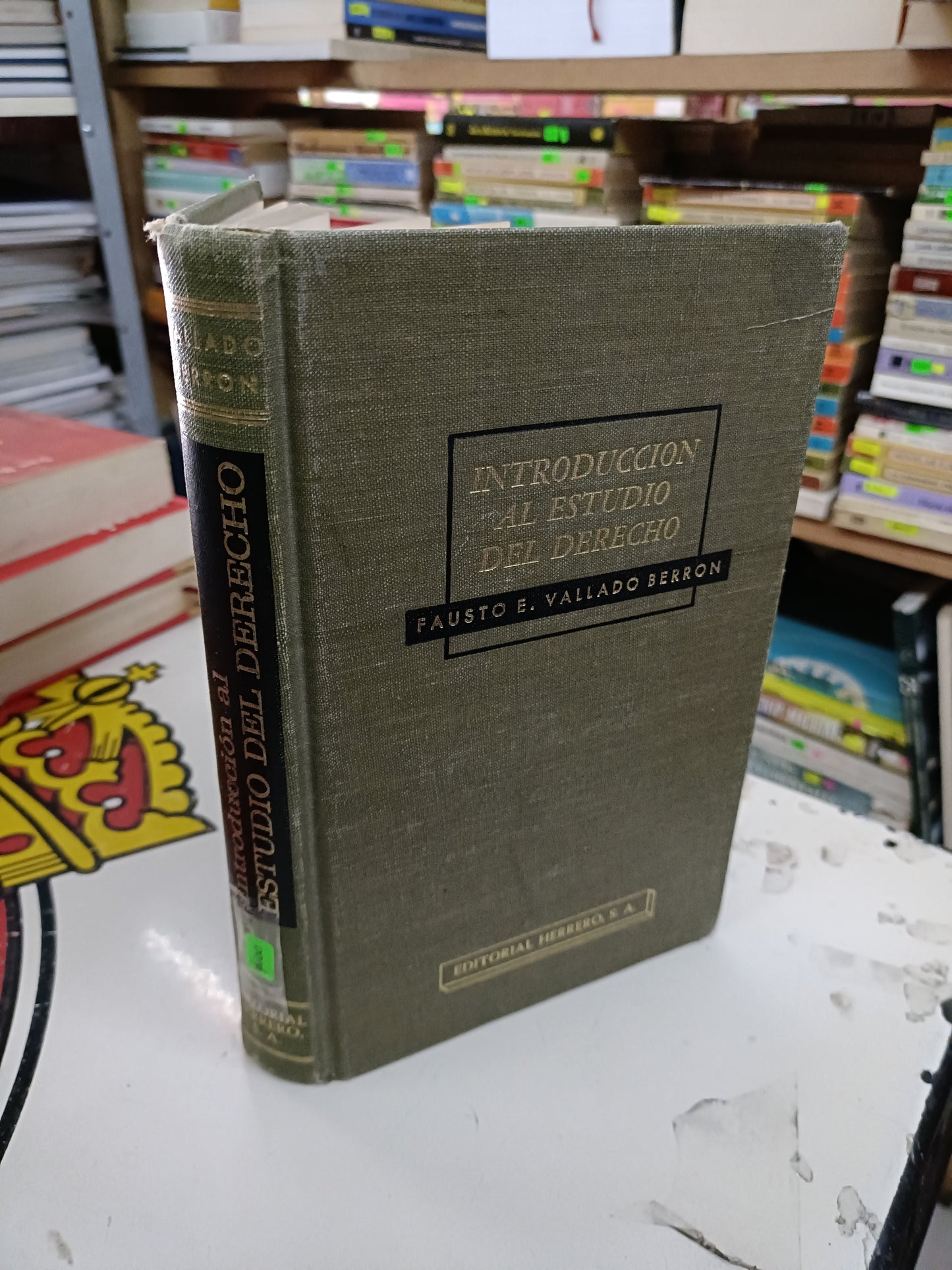 INTRODUCCION AL ESTUDIO DEL DERECHO POR FAUSTO E. VALLADO BERRÓN USADO DERECHO LITERARIO 207