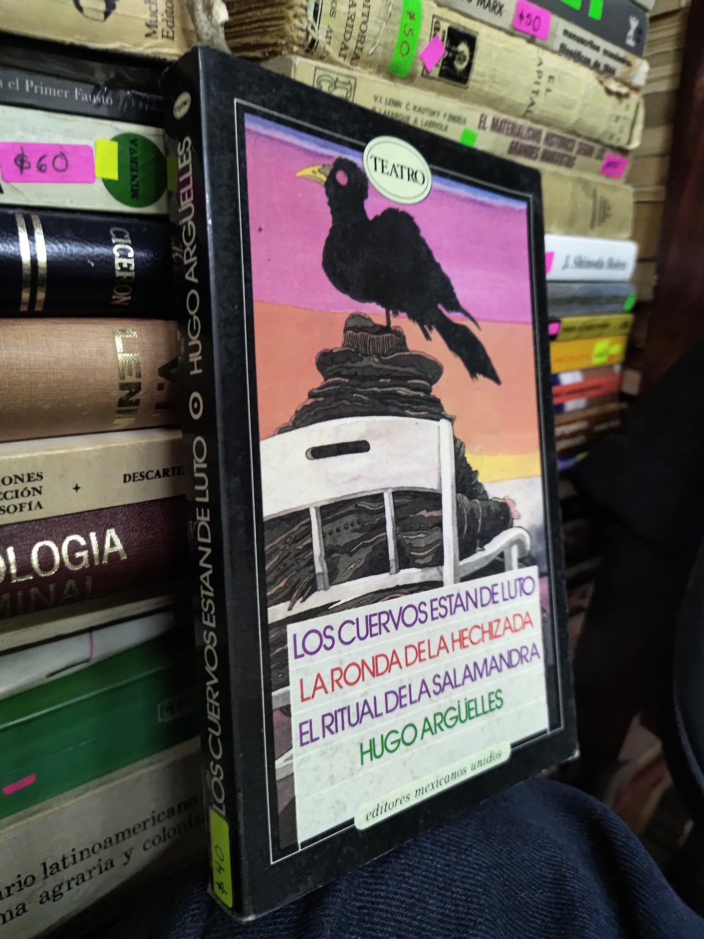 LOS CUERVOS ESTAN DE LUTO LA RONDA DE LA HECHIZADA EL RITUAL DE LA SALAMANDRA POR HUGO ARGUELLES USADO NOVELAS LITERARIO 207