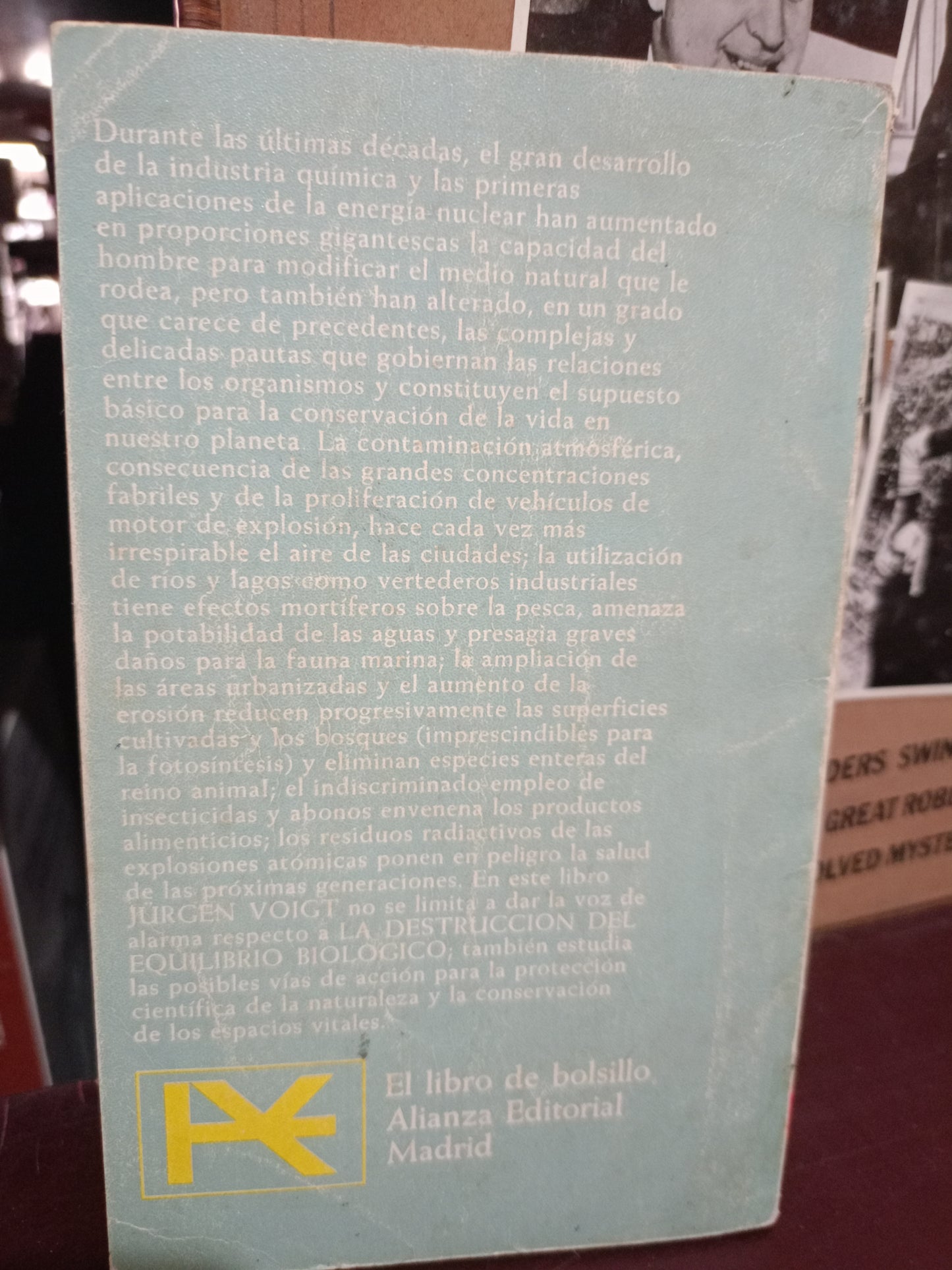 LA DESTRUCCIÓN DEL EQUILIBRIO BIOLÓGICO JURGE VOIGT USADO CIENCIA LITERARIO 305