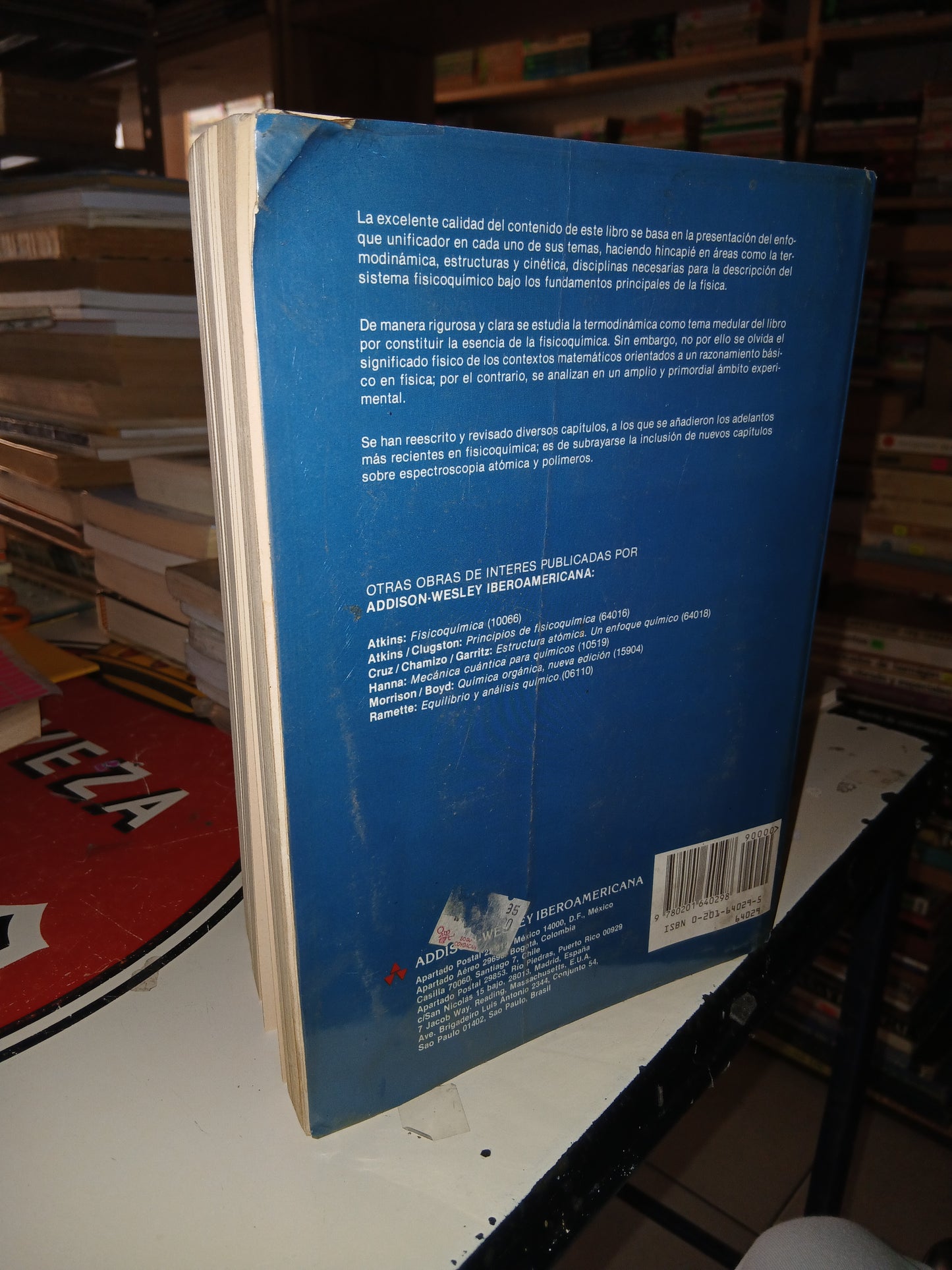 FISICOQUÍMICA POR GILBERT W. CASTELLAN USADO QUÍMICA LITERARIO 207