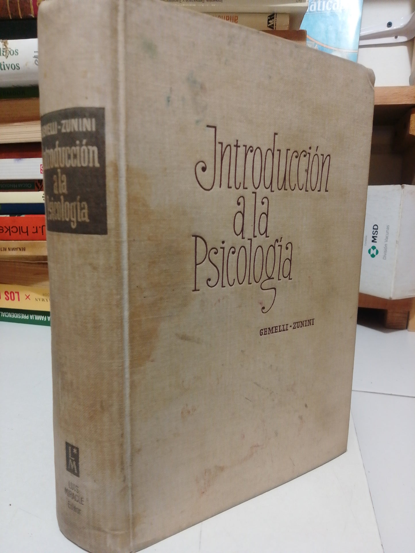 INTRODUCCION A LA PSICOLOGIA POR GEMELLI ZUNINI USADO PSICOLOGIA JUAREZ