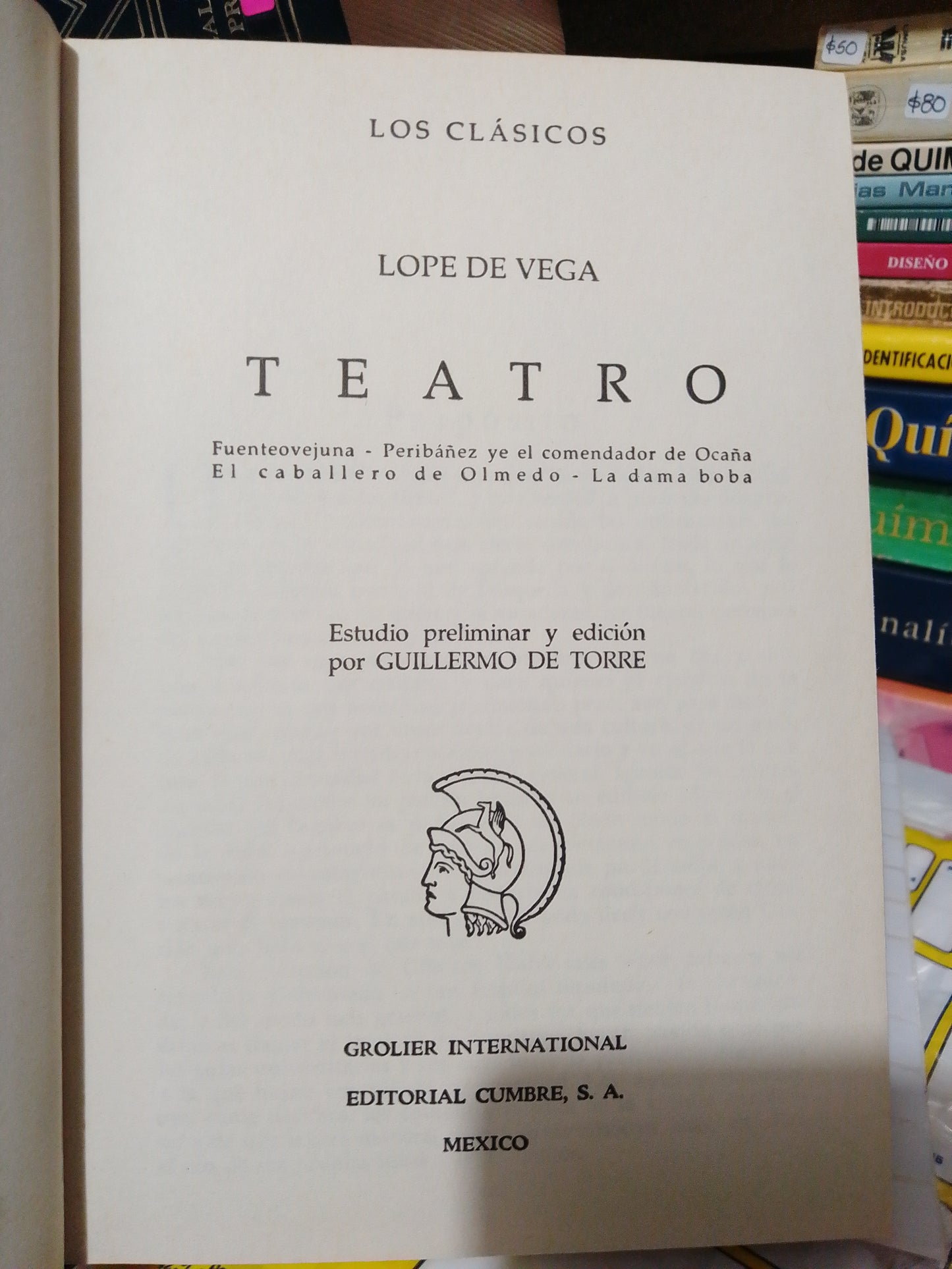 TEATRO POR LOPE DE VEGA USADO NOVELA JUÁREZ