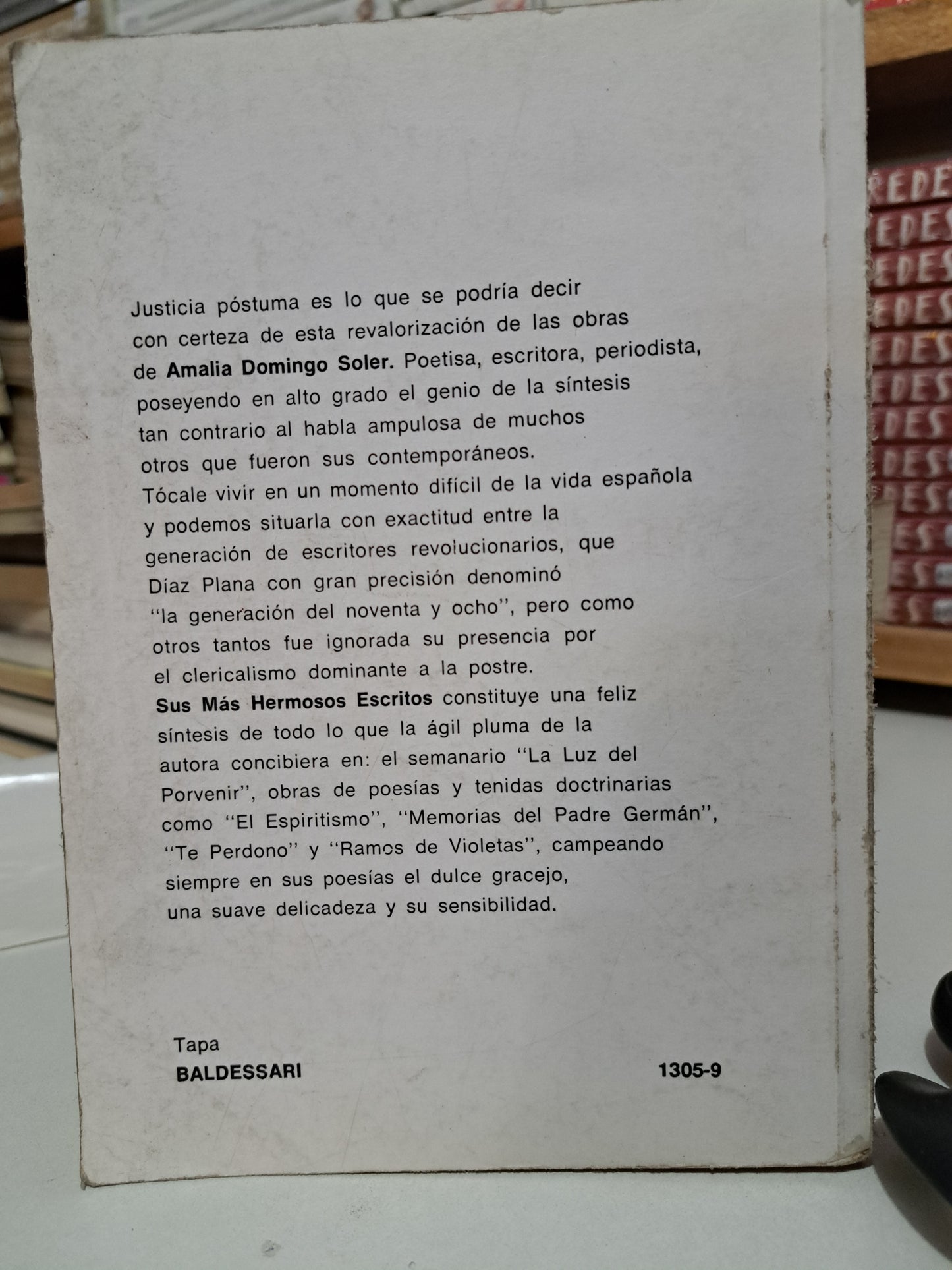 SUS MÁS HERMOSOS ESCRITOS AMALIA DOMINGO SOLER USADO NOVELA JUÁREZ