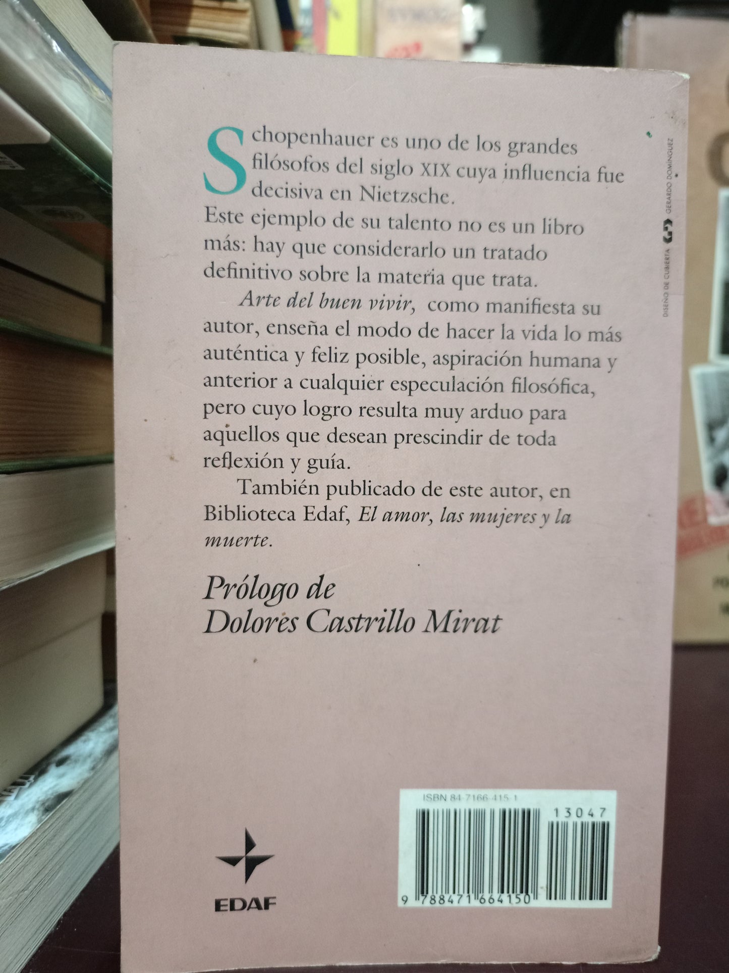ARTE DEL BUEN VIVIR ARTHUR SCHOPENHAUER USADO S.PERSONAL LITERARIO 305