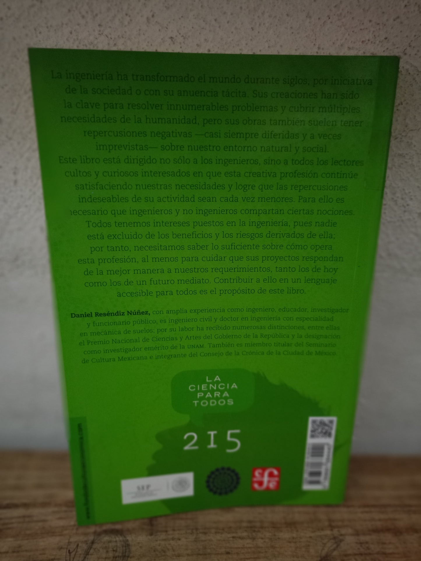 EL ROMPECABEZAS DE LA INGENIERÍA POR DANIEL RESÉNDIZ NÚÑEZ USADO NOVELA LITERARIO 305
