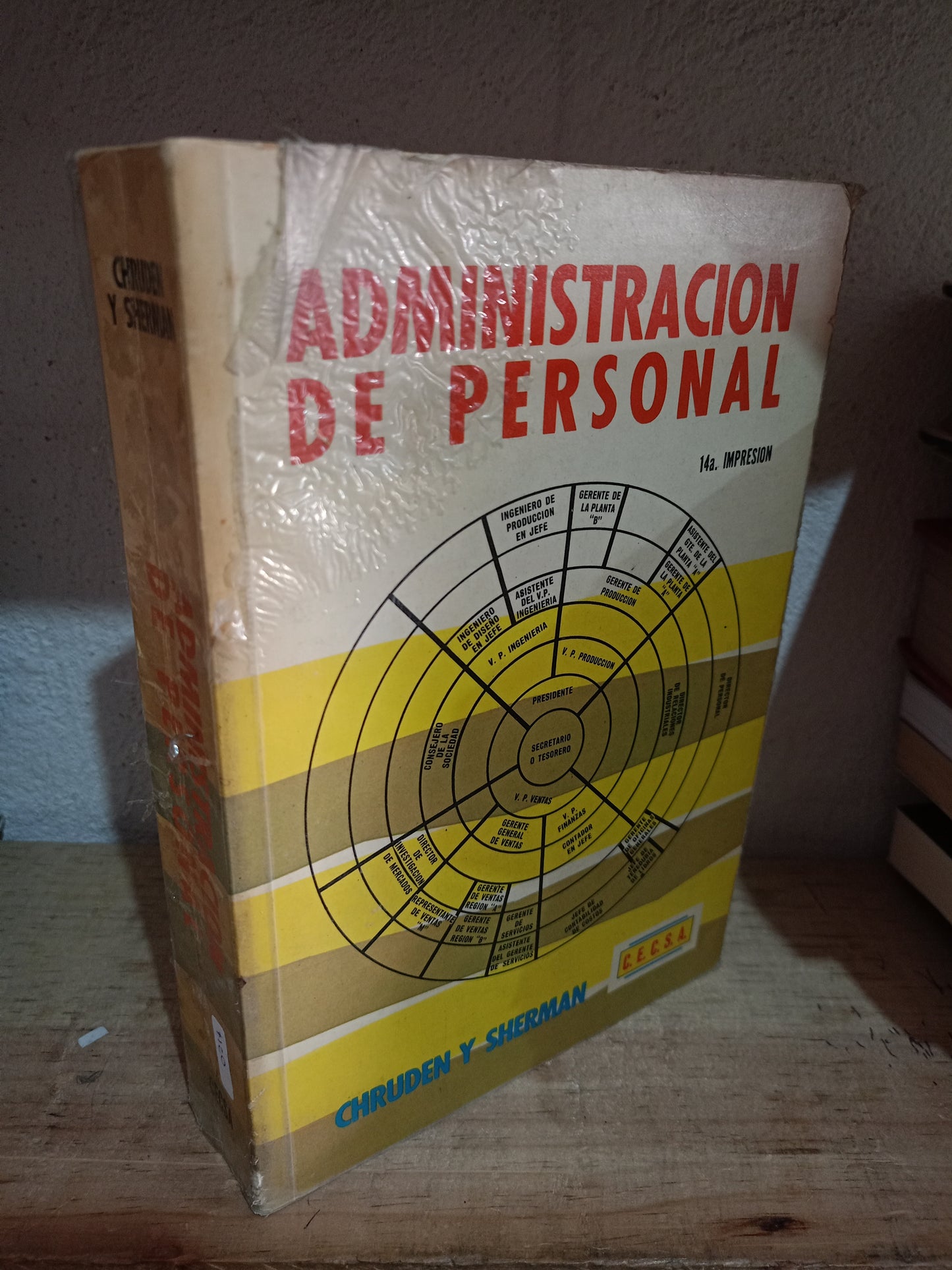 ADMINISTRACIÓN DE PERSONAL POR HERBERT J. CHRUDEN Y ARTHUR W. SHERMAN USADO ADMINISTRACIÓN LITERARIO 305