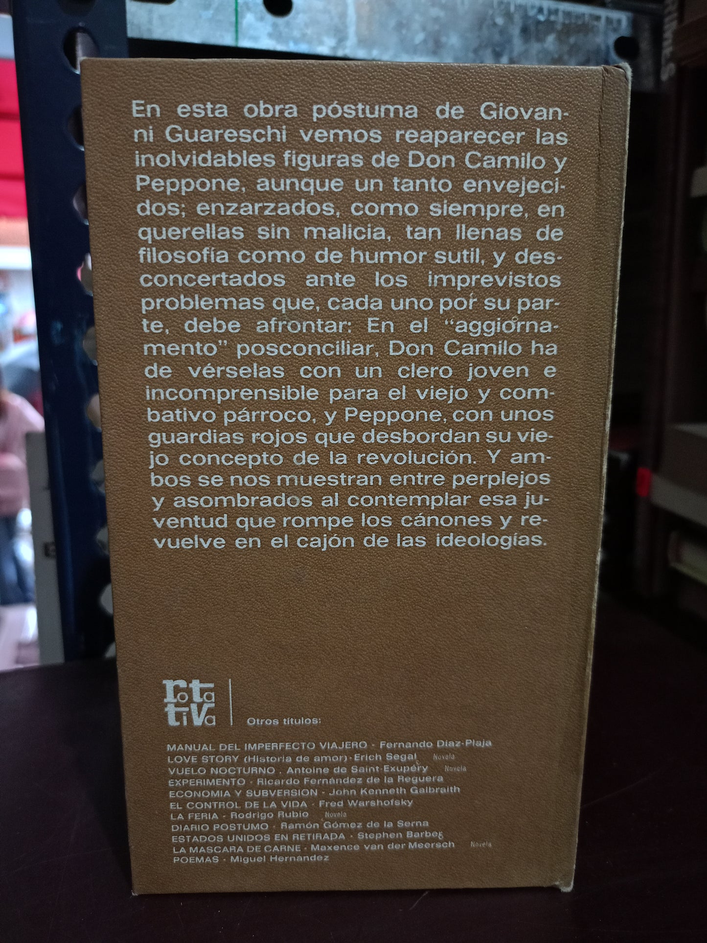 DON CAMILO Y LOS JÓVENES DE HOY POR GIOVANNI GUARESCHI USADO NOVELA LITERARIO 305
