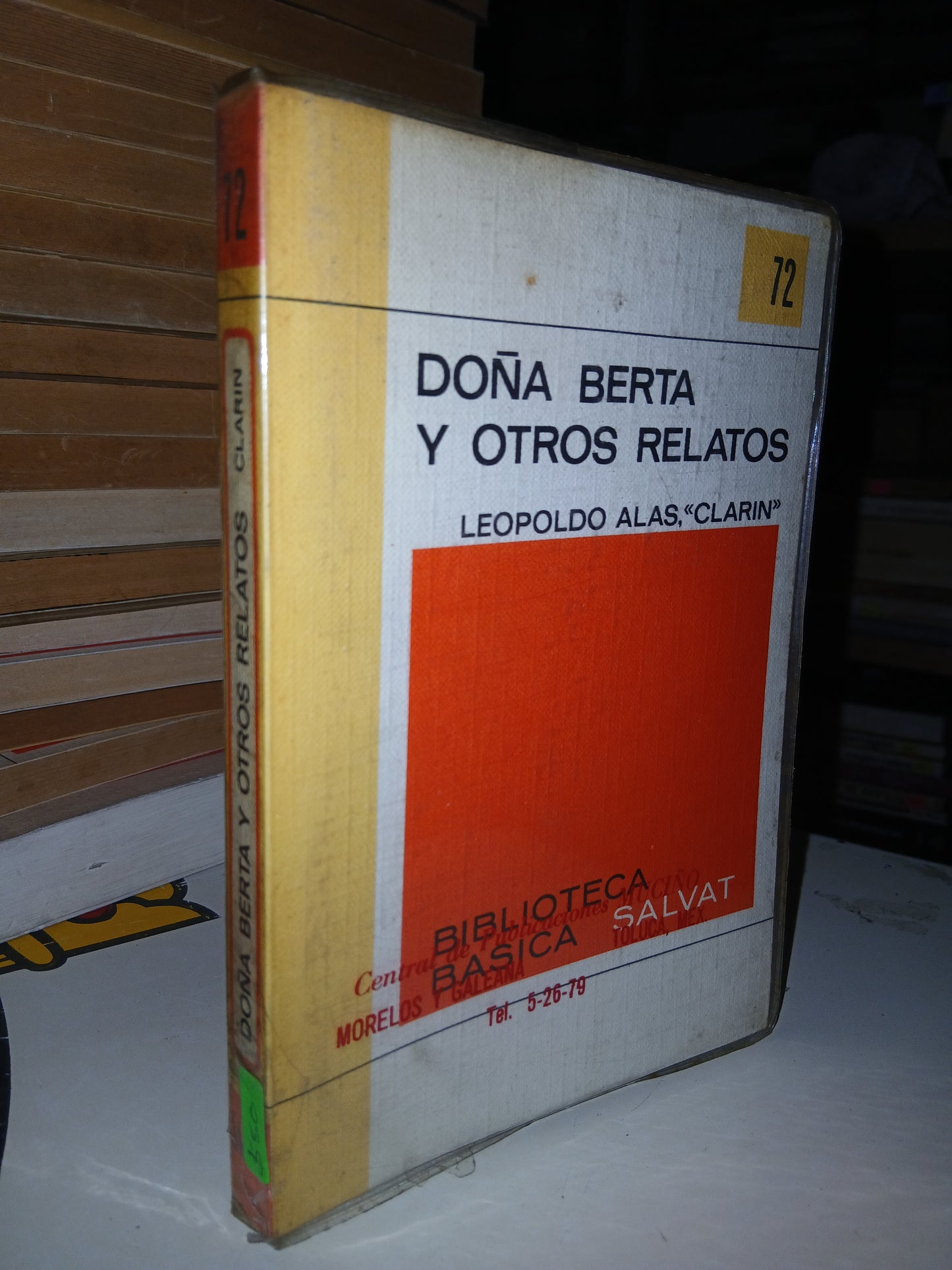 DOÑA BERTA Y OTROS RELATOS POR LEOPOLDO ALAS, "CLARÍN" USADO NOVELA LITERARIO 207