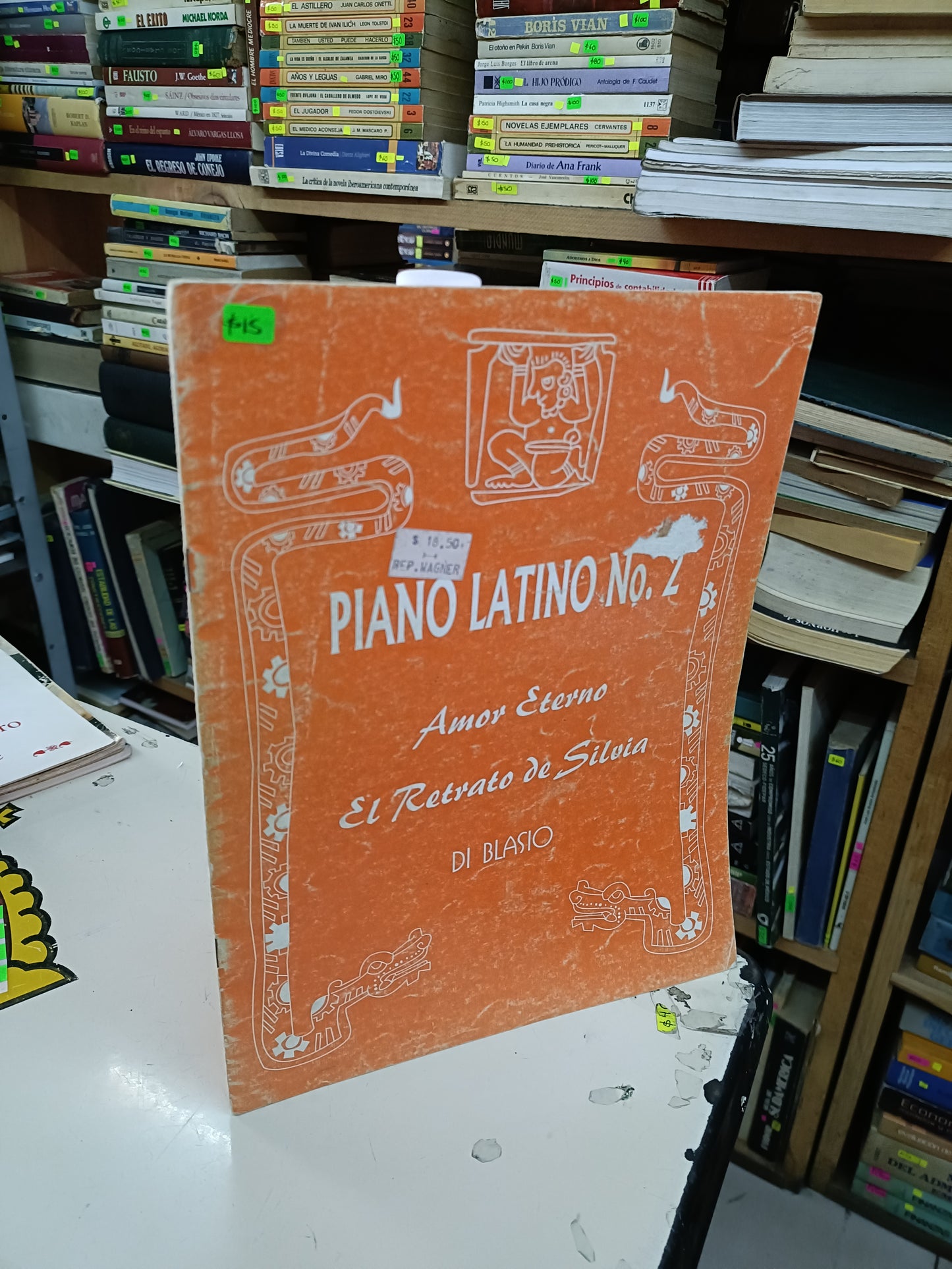 PIANO LATINO No. 2 AMOR ETERNO/EL RETRATO DE SILVIA POR DI BLASIO USADO ARTE LITERARIO 207