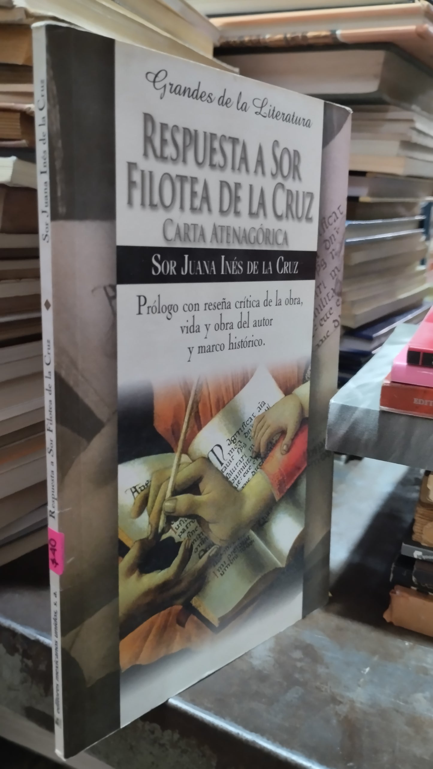 RESPUESTA A SOR FILOTECA DE LA CRUZ POR SOR JUANA INES DE LA CRUZ LIBRO USADO POESIA ALDAMA