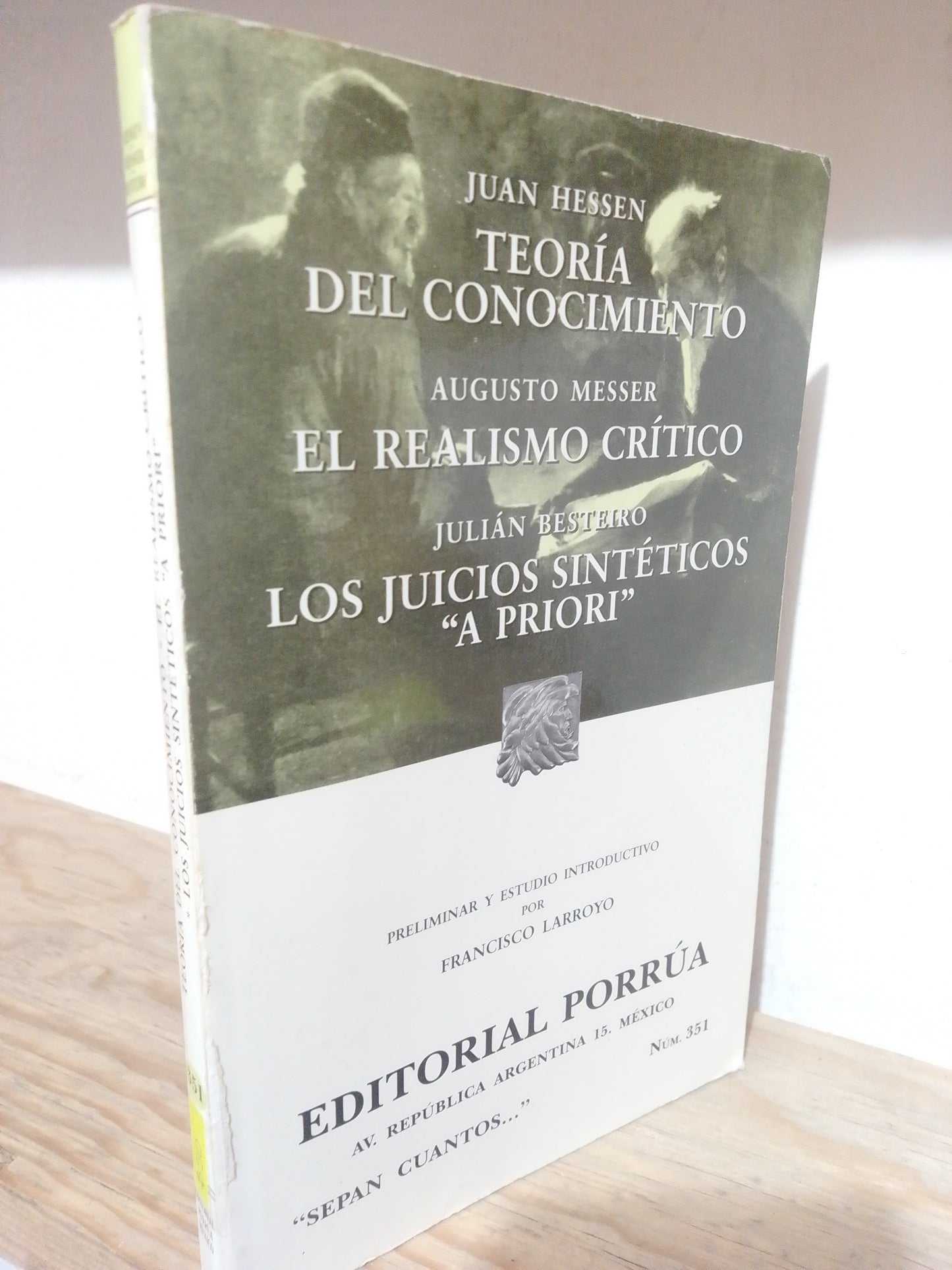 TEORIA DEL CONOCIMIENTO, EL REALISMO CRITICO, LOS JUICIOS SINTETICOS POR JUAN HASSEN, Y OTROS AUTORES USADO FILOSOFIA JUAREZ
