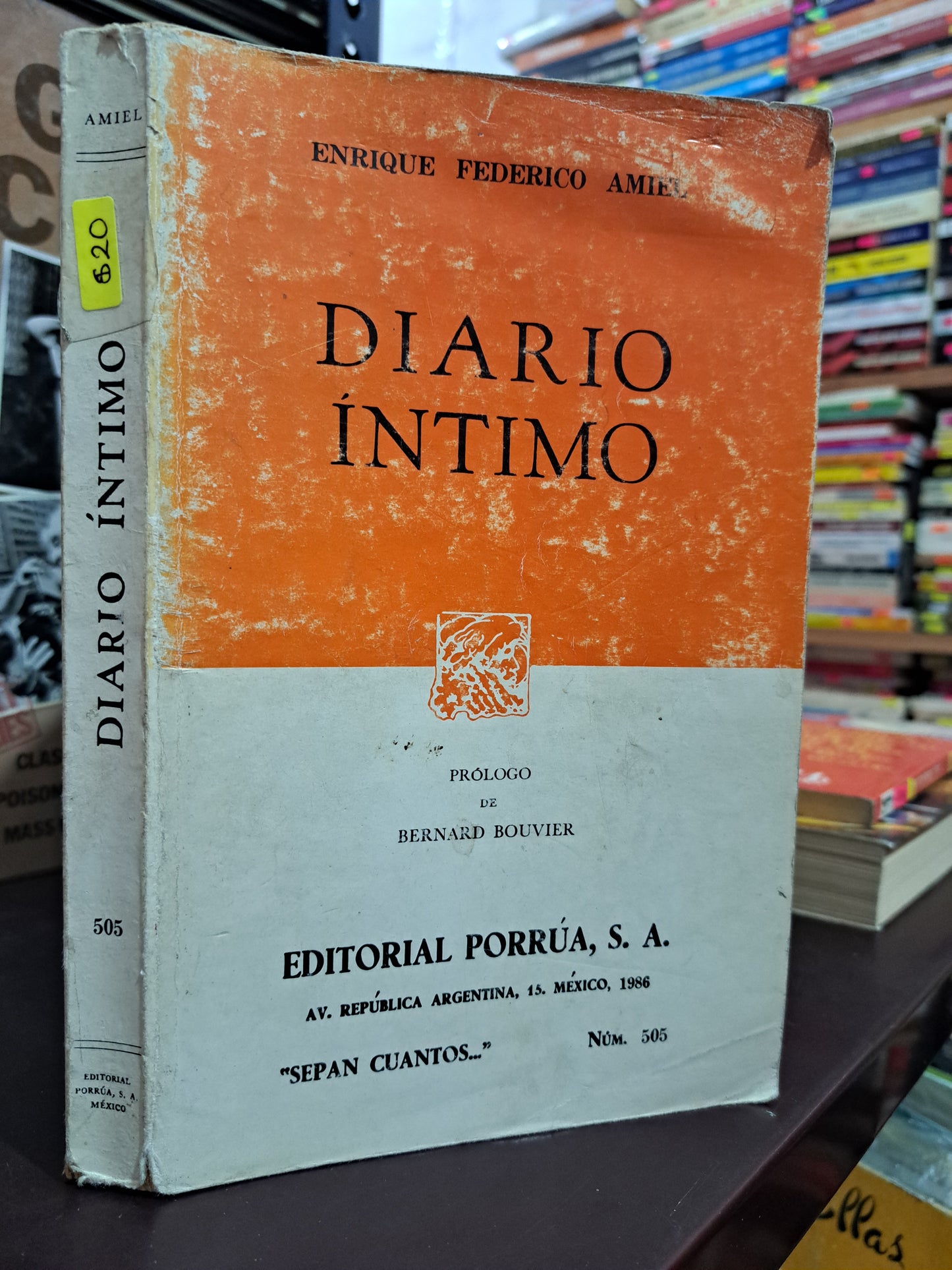DIARIO ÍNTIMO ENRIQUE FEDERICO AMIEL USADO NOVELA LITERARIO 305