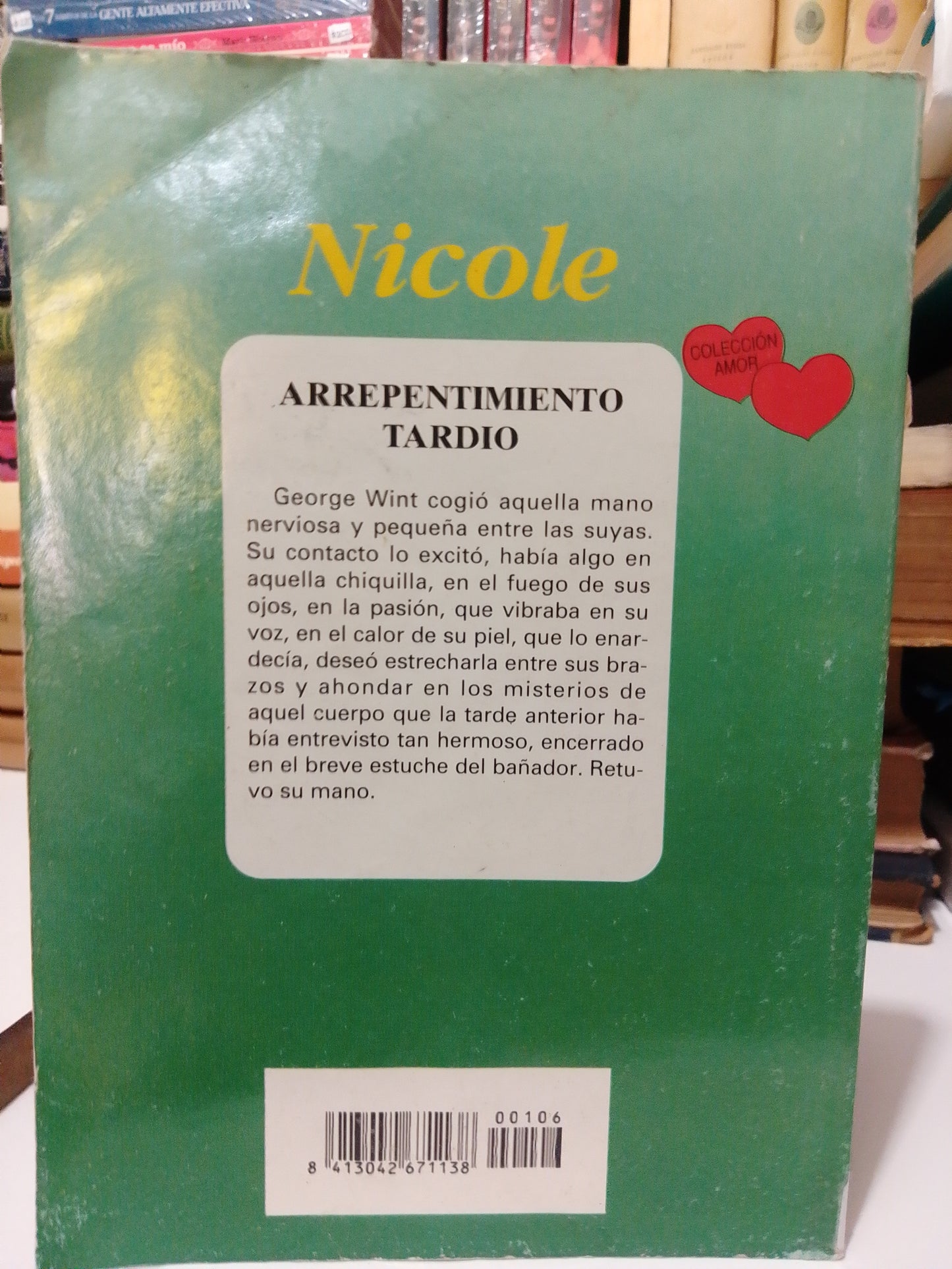 NICOLE ARREPENTIMIENTO TARDIO POR TESSY LONS USADO NOVELA JUAREZ
