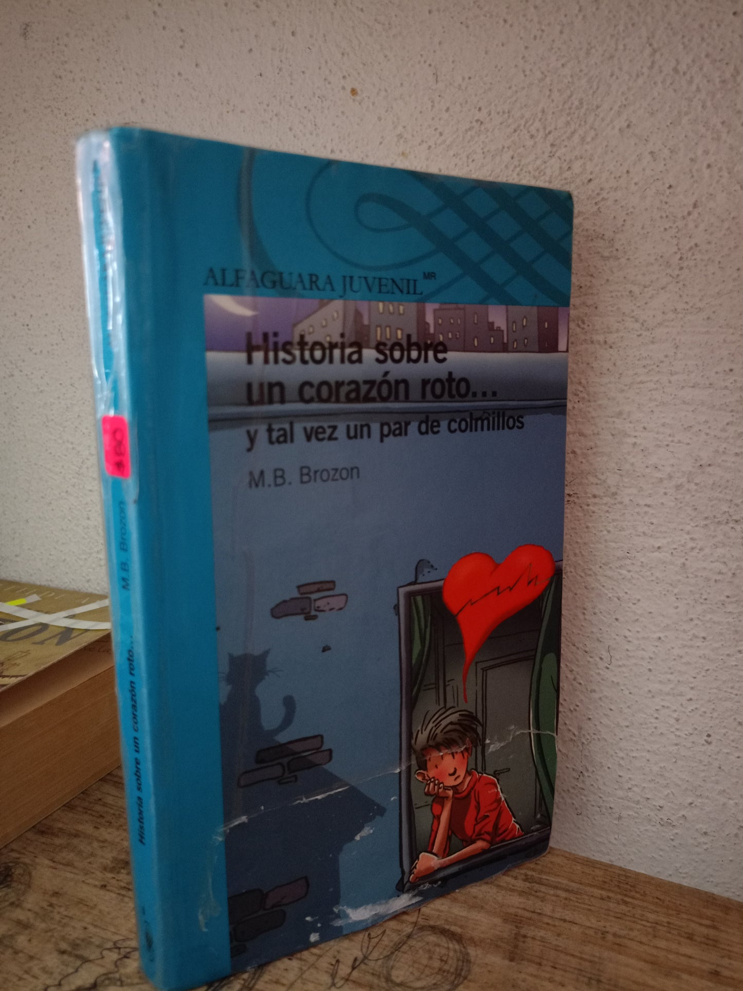 HISTORIA SOBRE UN CORAZON ROTO Y TAL VEZ UN PAR DE COLMILLOS M.B BROZON USADO INFANTIL LITERARIO 305