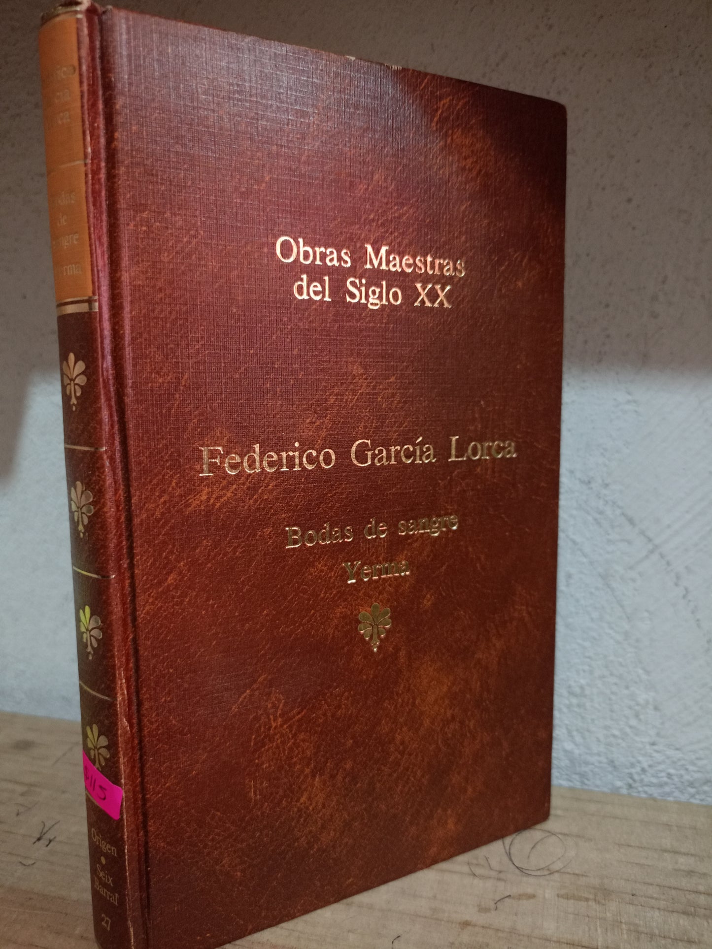 BODAS DE SANGRE YERMA POR FEDERICO GARCIA LORCA USADO NOVELA LITERARIO 305