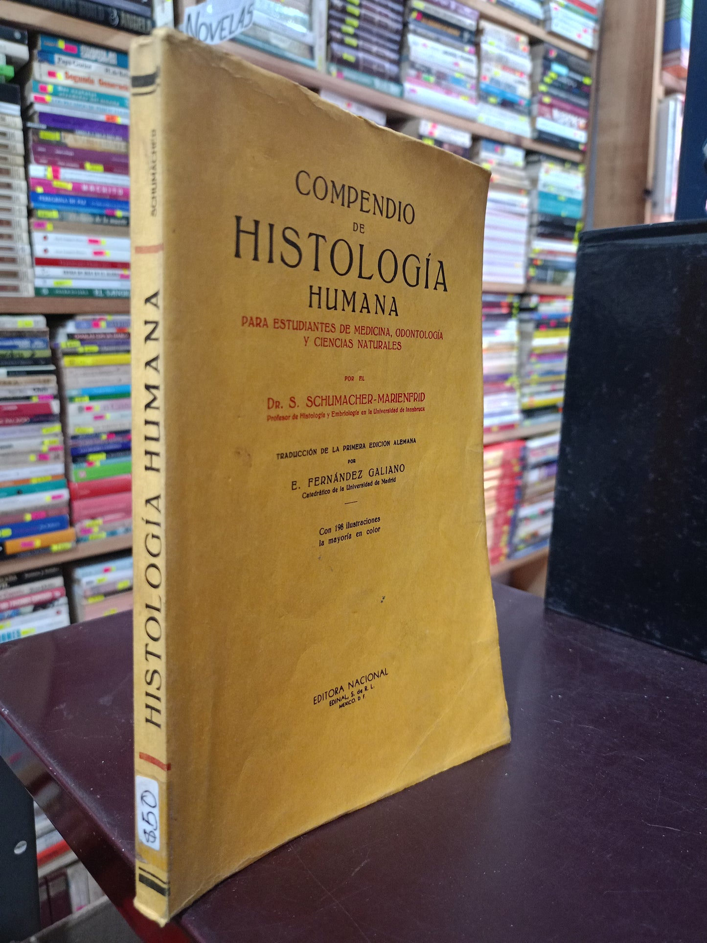 COMPENDIO DE HISTOLOGIA HUMANA POR DR S SCHUMACHER MARIENFRID USADO SALUD LITERARIO 305