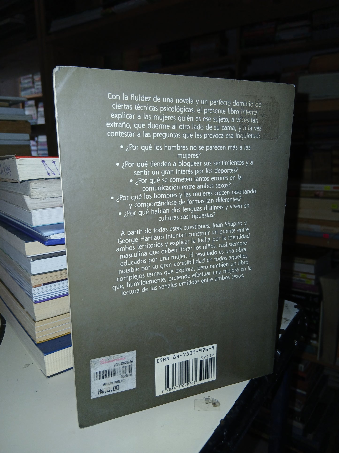 HOMBRES. UNA TRADUCCIÓN PARA MUJERES POR JOAN SHAPIRO USADO SUPERACIÓN PERSONAL LITERARIO 207
