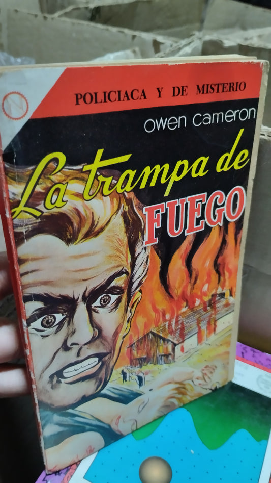 LA TRAMPA DE FUEGO POR OWEN CAMERON LIBRO USADO NOVELAS ALDAMA