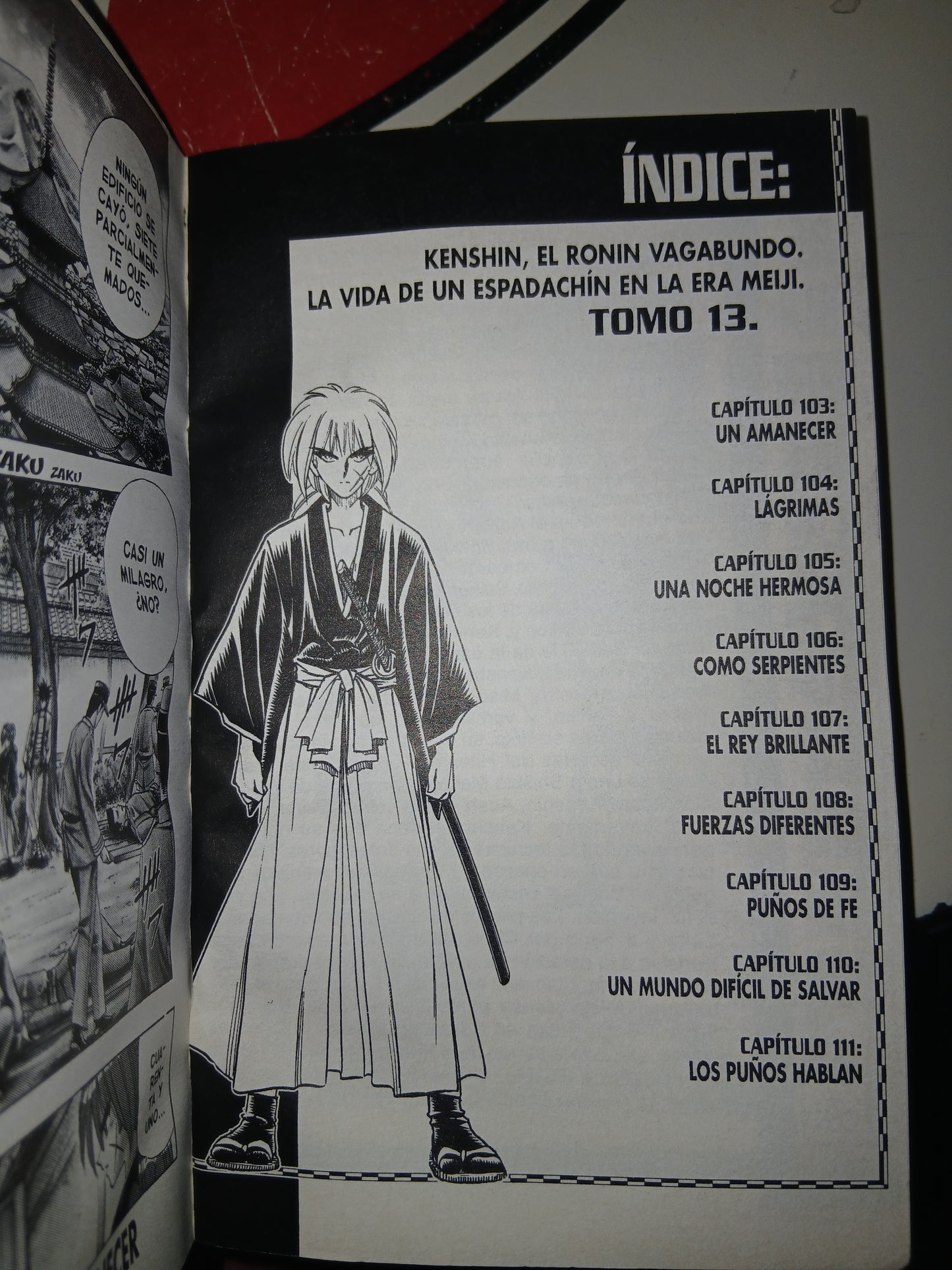 SAMURÁI X 13: UNA NOCHE HERMOSA POR NOBUHIRO WATSUKI USADO MANGA LITERARIO 207