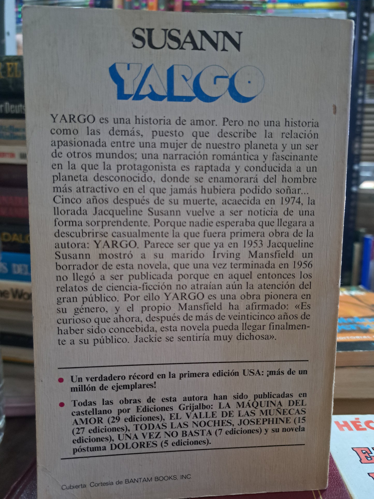 YARGO JACQUELINE SUSANN USADO NOVELA ALDAMA
