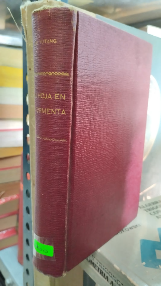 UNA HOJA EN LA TORMENTA POR LIN YUTANG LIBRO USADO NOVELAS ALDAMA