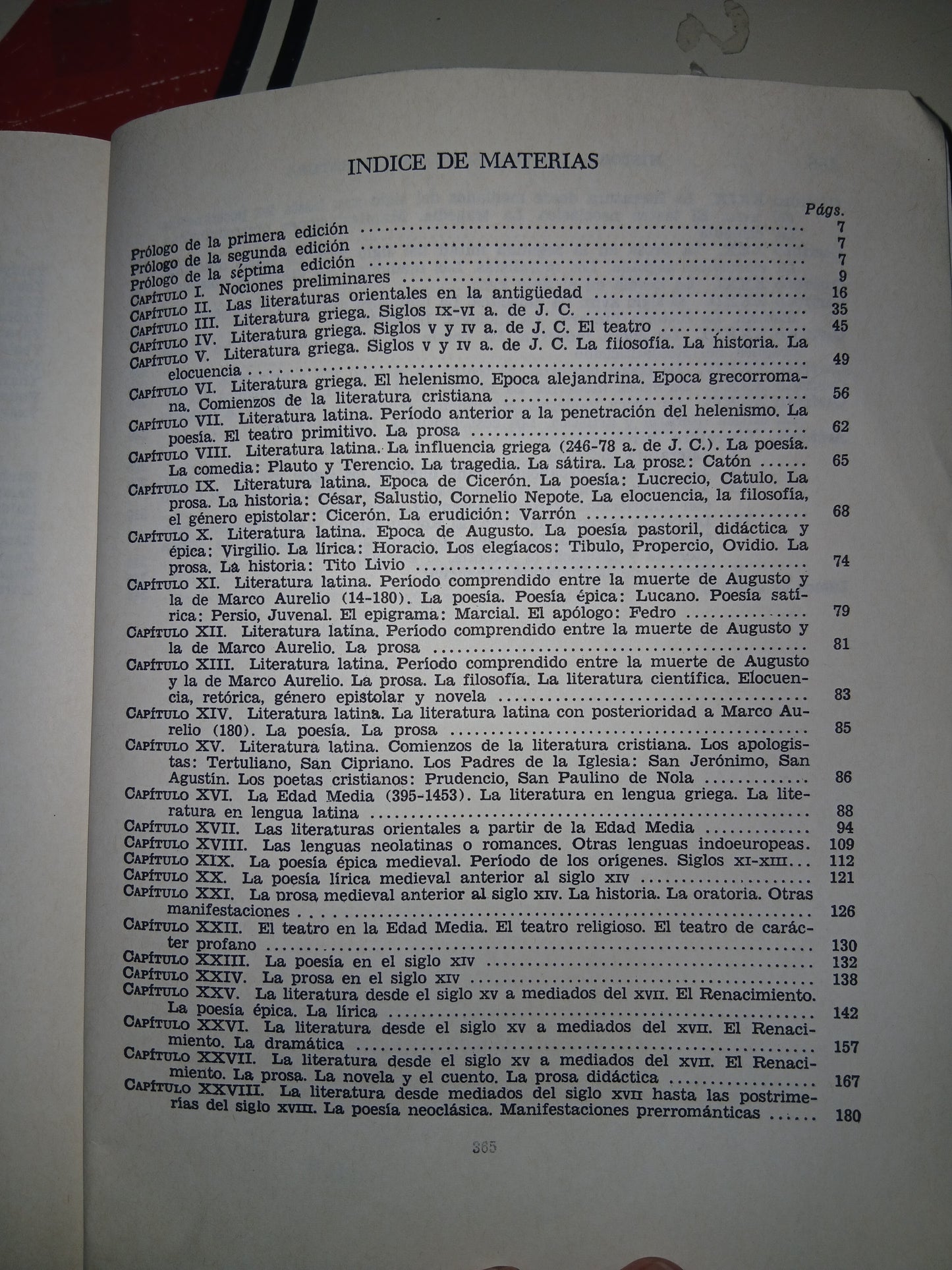 HISTORIA UNIVERSAL DE LA LITERATURA AGUSTÍN MILLARES CARLO USADO NOVELA LITERARIO 207