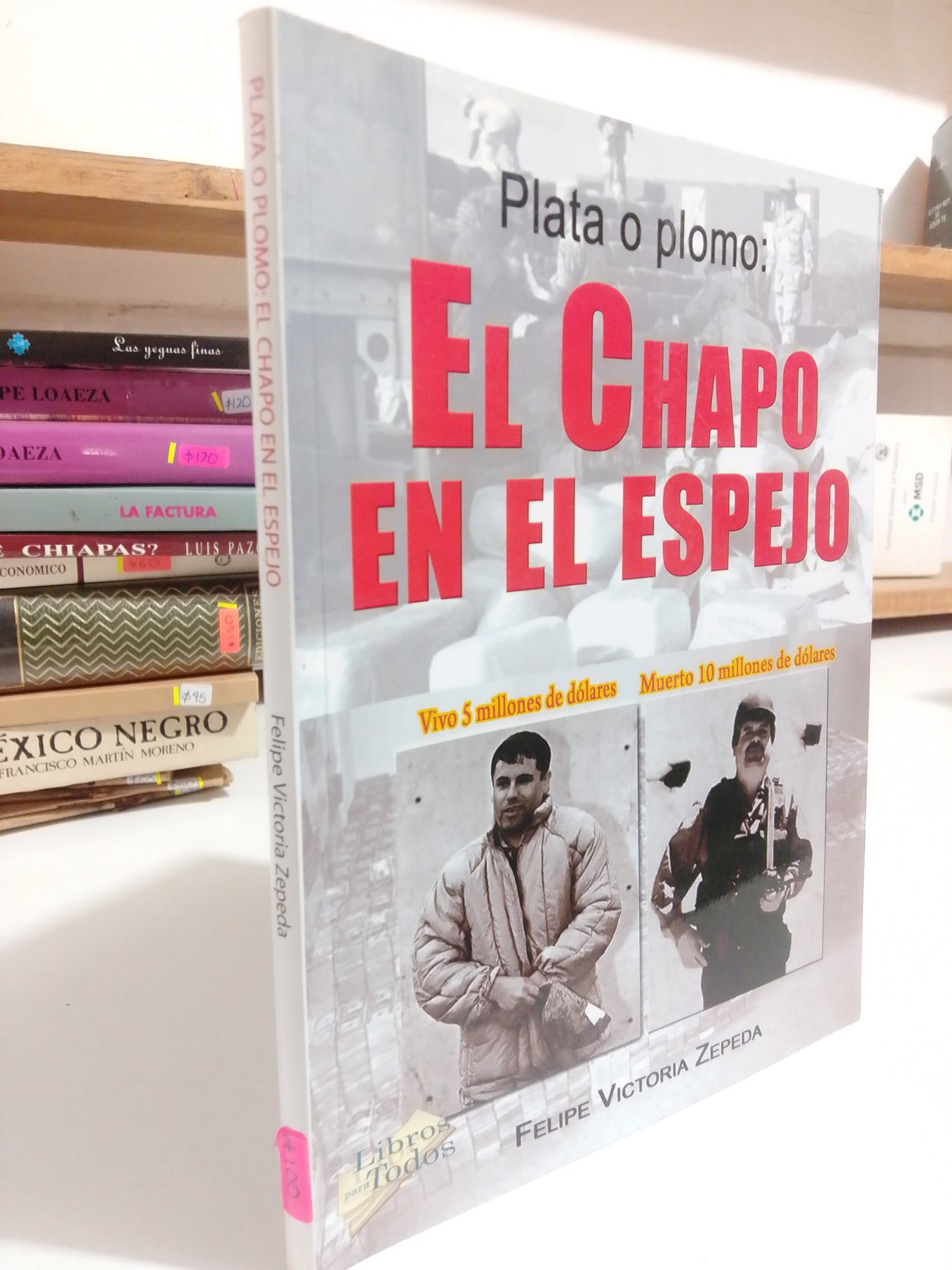 PLATA O PLOMO EL CHAPO EN EL ESPEJO POR FELIPE VICTORIA CEPEDA USADO POLÍTICA JUÁREZ