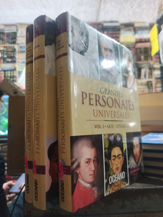GRANDES PERSONAJES UNIVERSALES POR EDITORIAL OCEANO USADO HISTORIA ALDAMA 3 TOMOS POR $250