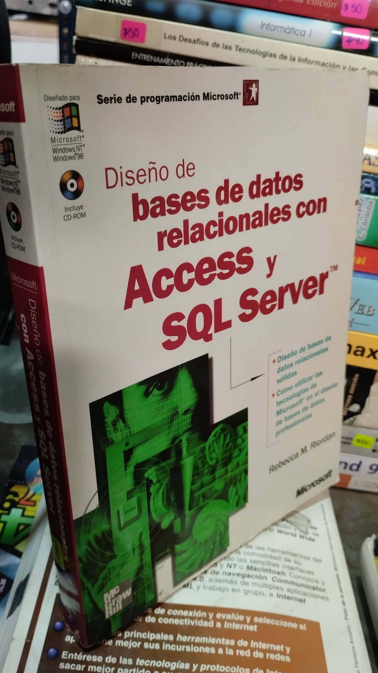 DISEÑO DE BASES DE DATOS RELACIONALES CON ACCESS Y SQL SERVER LIBRO USADO COMPUTACION ALDAMA