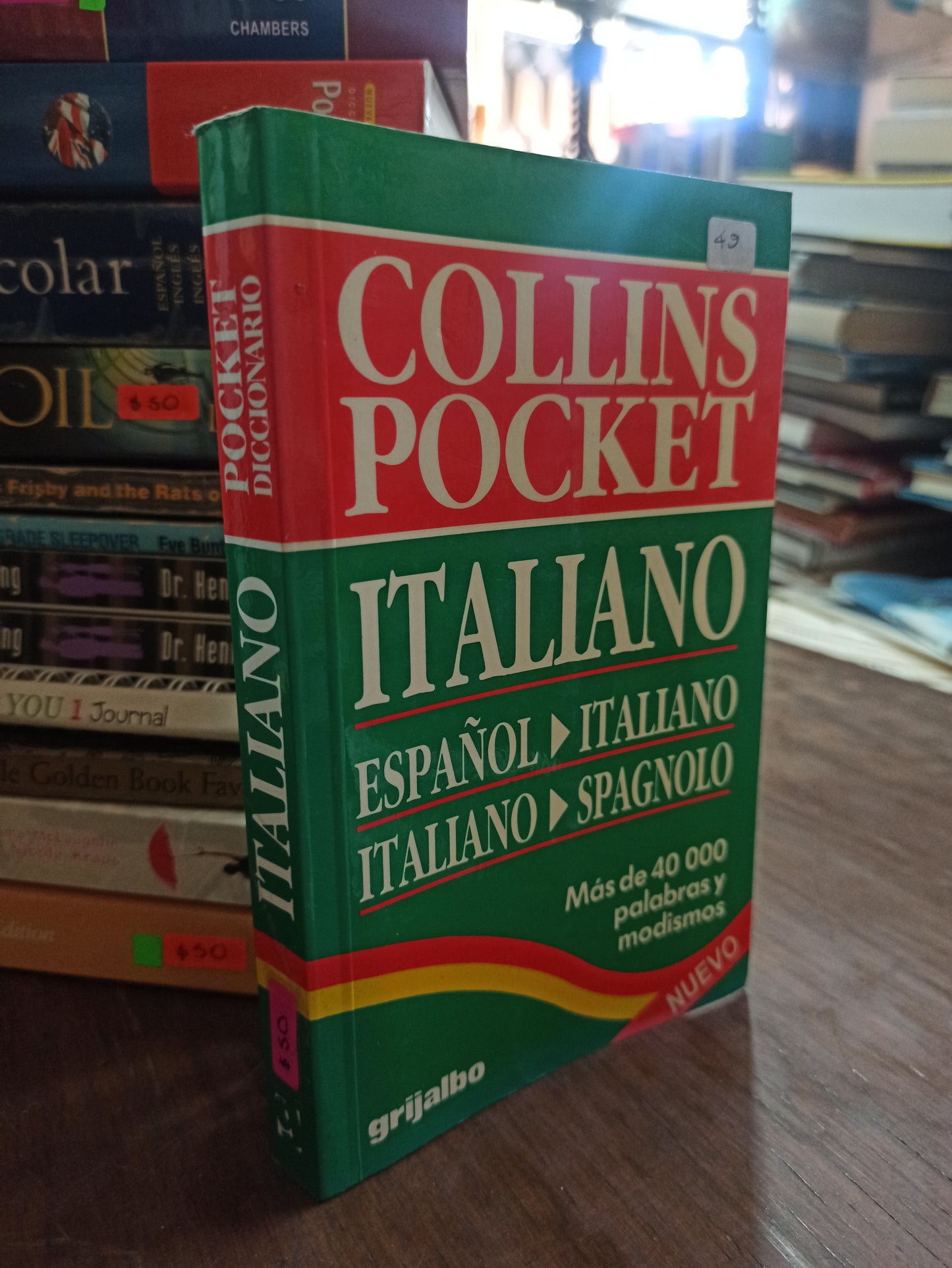 COLLINS POCKET ITALIANO POR EDITORIAL GRIJALBO USADO IDIOMAS ALDAMA