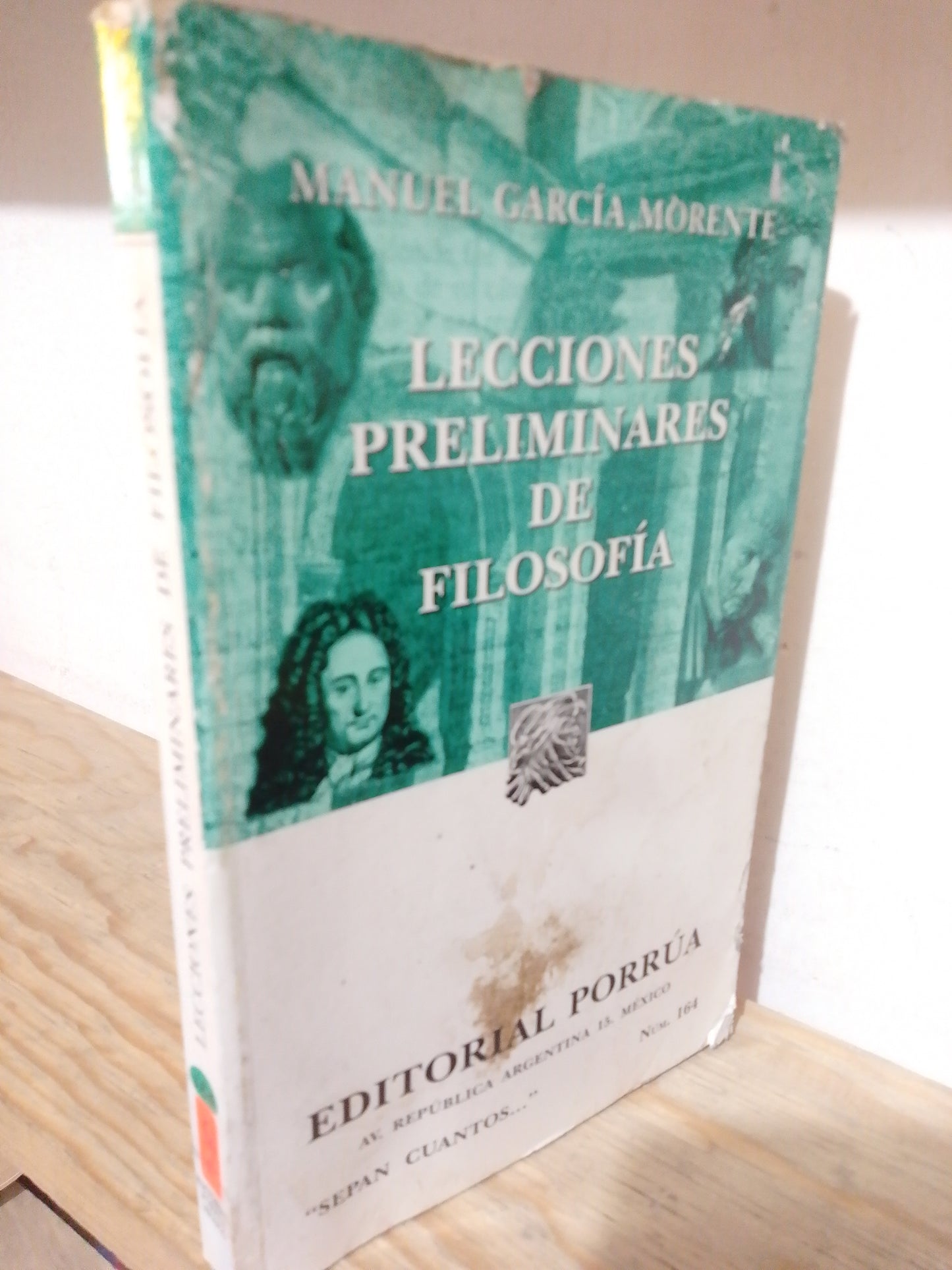 LECCIONES PRELIMINARES DE FILOSOFIA POR MANUEL GARCIA MORENTE USADO FILOSOFIA JUAREZ