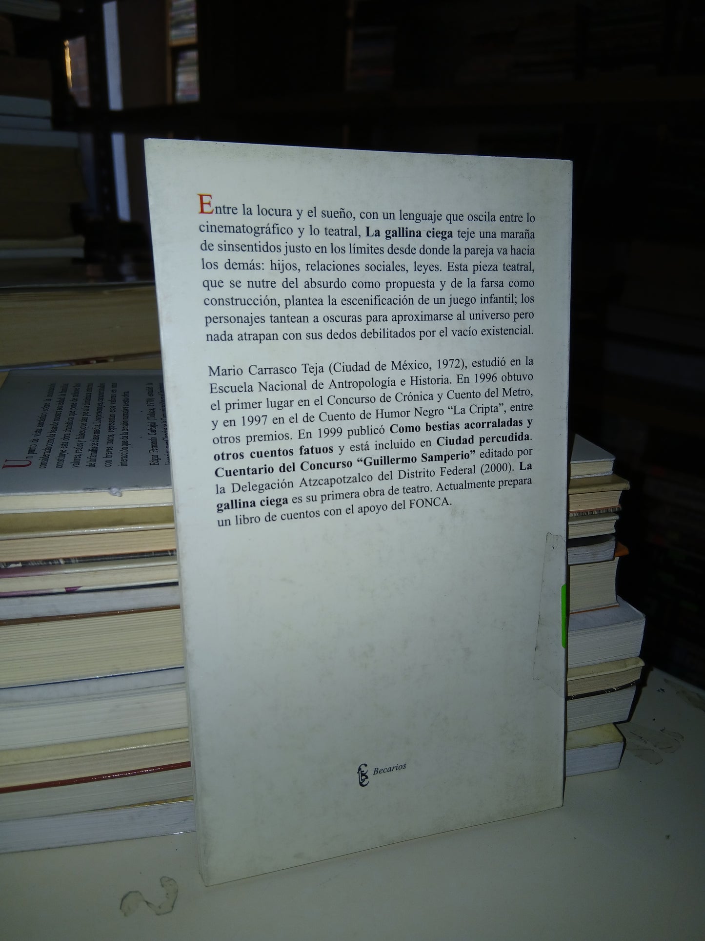 LA GALLINA CIEGA POR MARIO CARRASCO TEJA USADO TEATRO LITERARIO 207