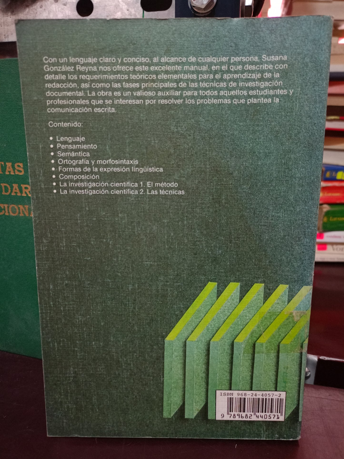 MANUAL DE REDACCIÓN E INVESTIGACIÓN DOCUMENTAL POR SUSANA GONZÁLEZ REYNA USADO EDUCACIÓN LITERARIO 305