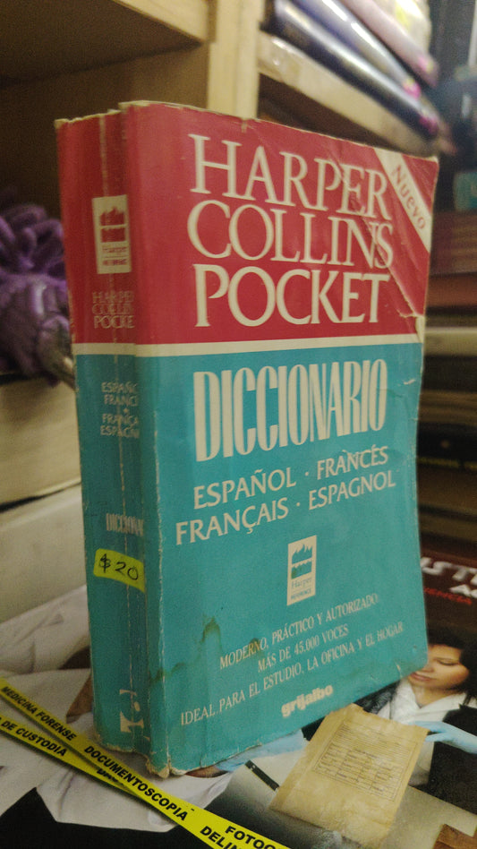 HARPER COLLINS POCKET DICCIONARIO ESPAÑOL FRANCES FRNÇAIS ESPAGNOL USADO IDIOMA LITERARIO 207