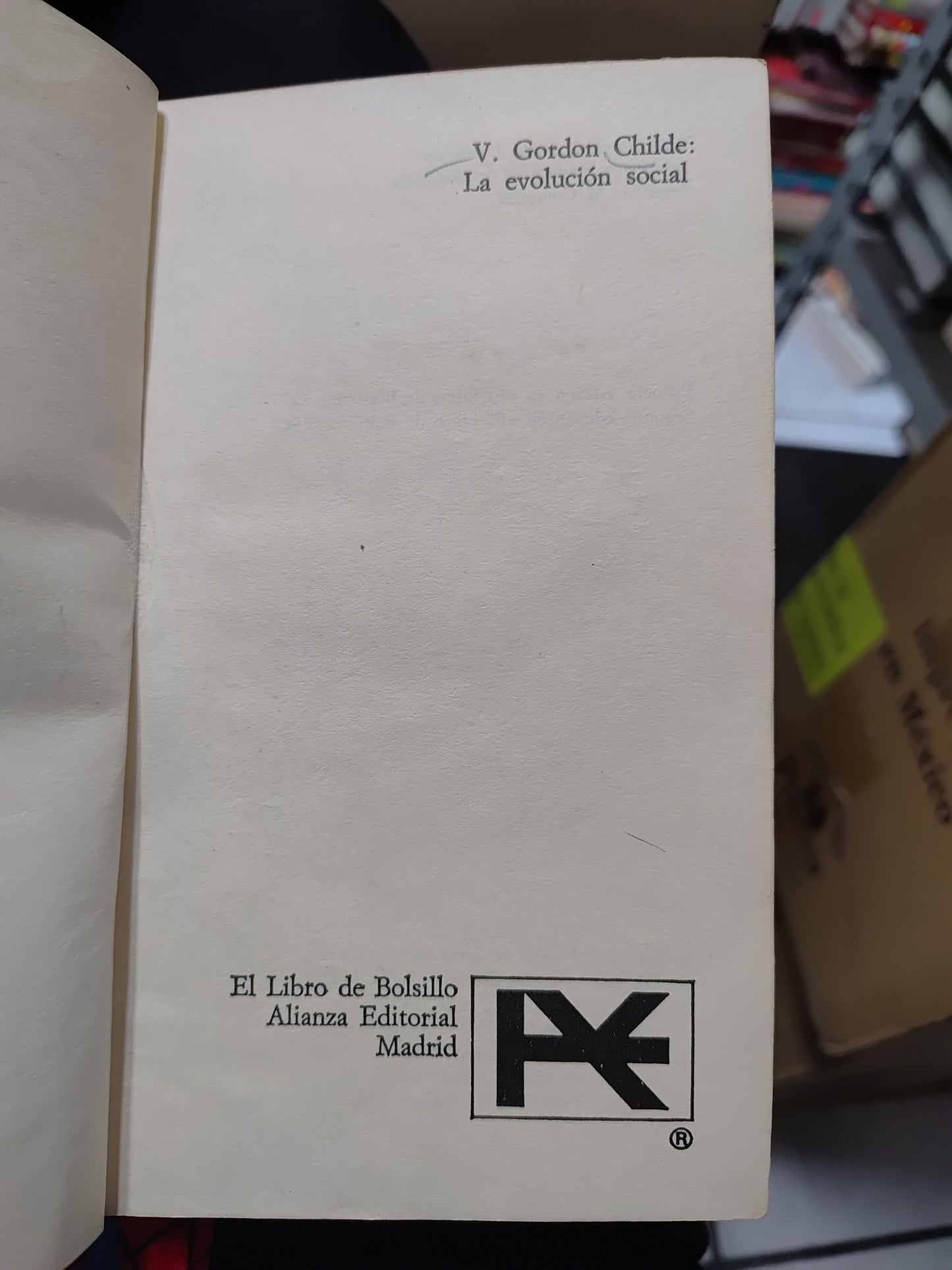 LA EVOLUCION SOCIAL POR CHILDE USADO SOCIOLOGIA JUAREZ 507