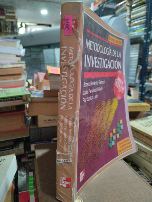 METODOLOGIA DE LA INVESTIGACION POR ROBERTO HERNANDEZ SEGUNDA EDICION USADO EDUCACION ALDAMA