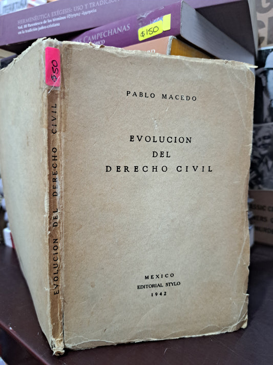 EVOLUCIÓN DEL DERECHO CIVIL PABLO MACEDO USADO DERECHO LITERARIO 305